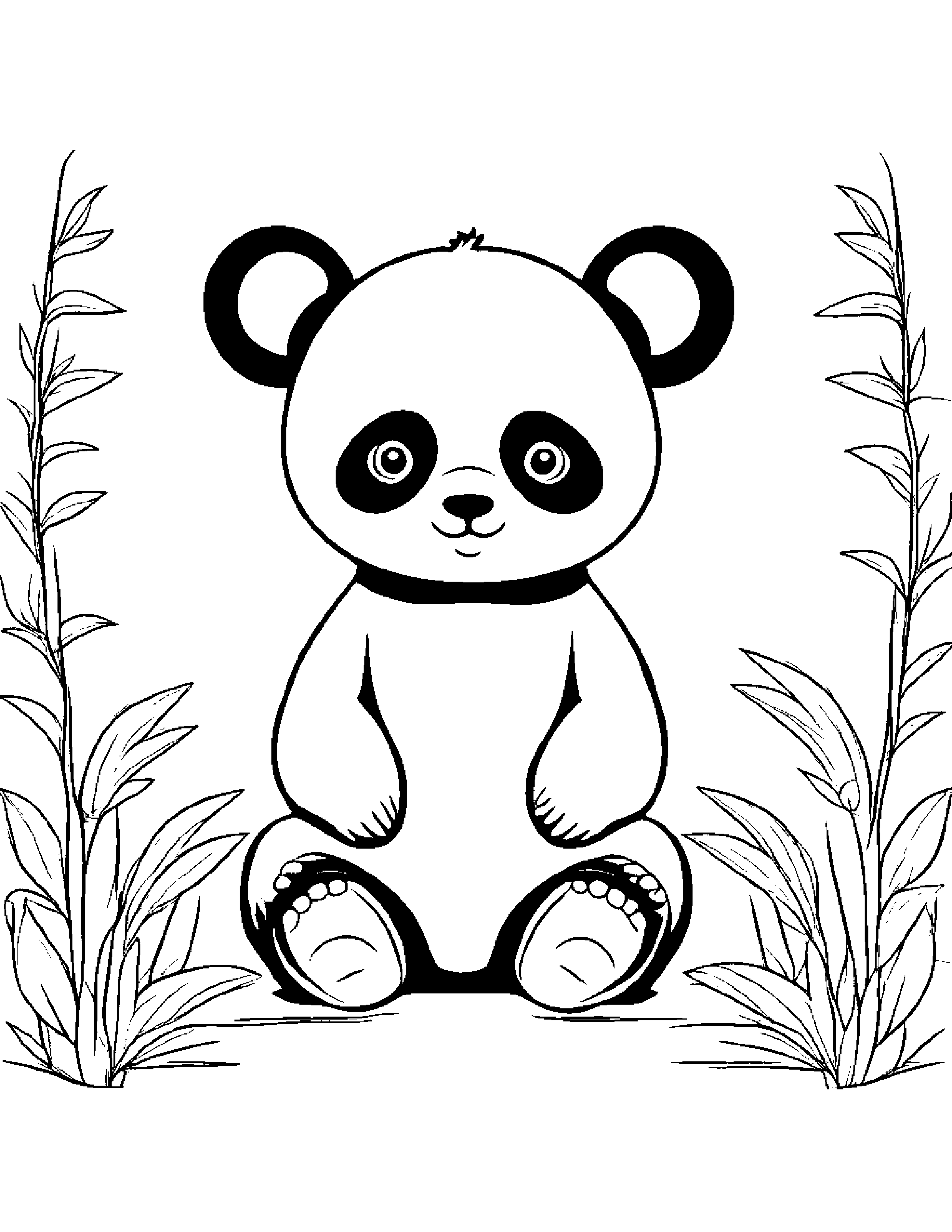 Baby Panda Coloring Page (Free Printable PDF)