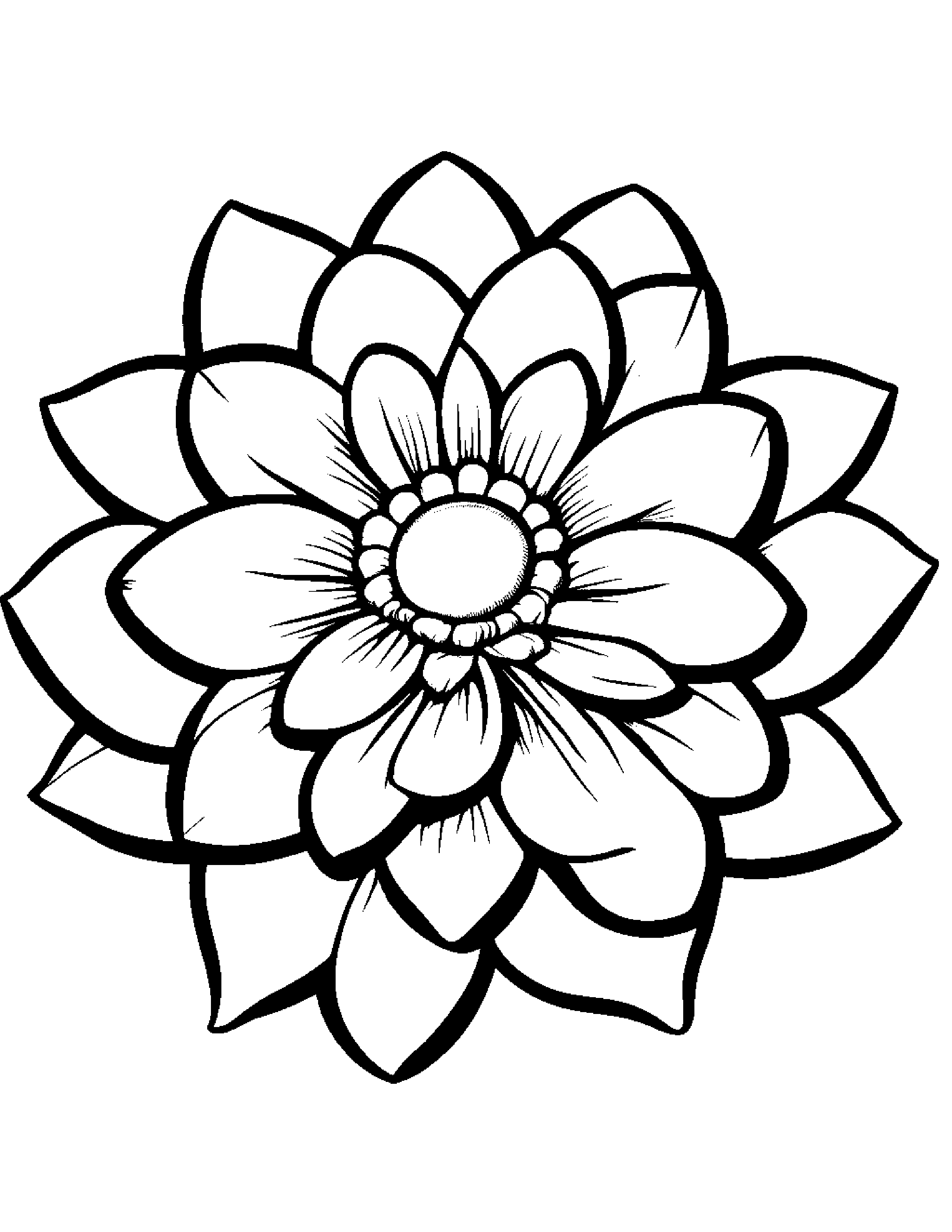 Little Flower #2 Coloring Page (Free Printable PDF)