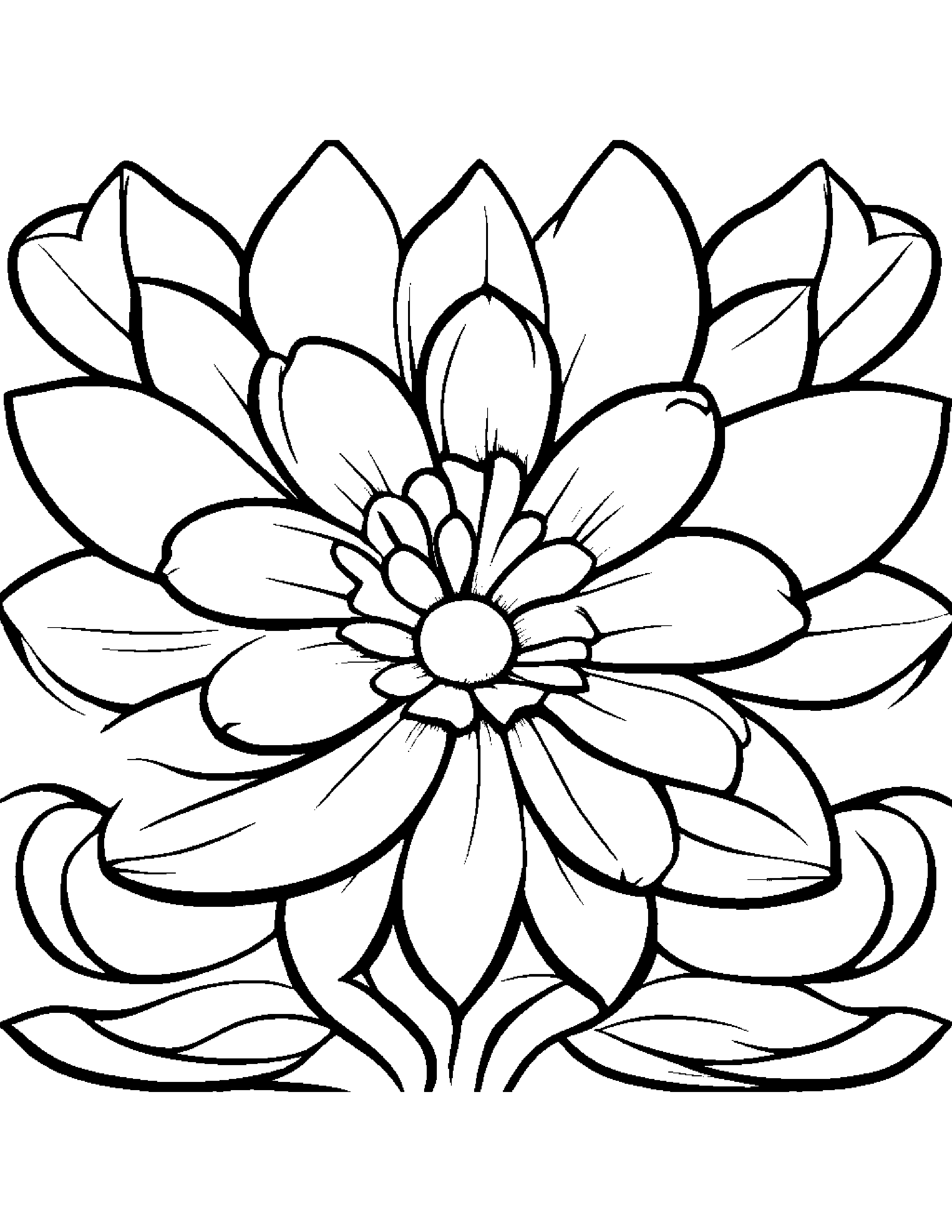Little Flower Coloring Page (Free Printable PDF)