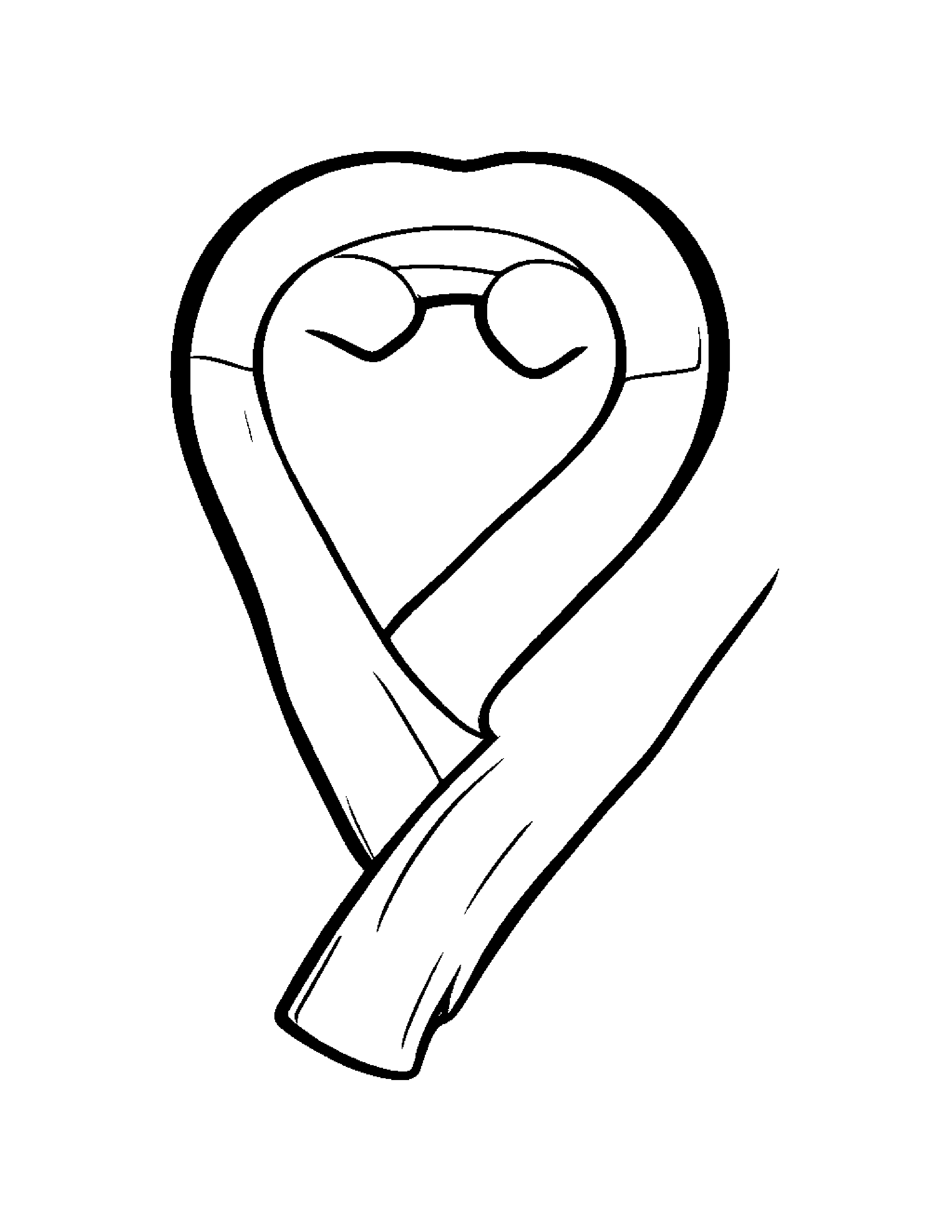 Candy Cane #2 Coloring Page (Free Printable PDF)