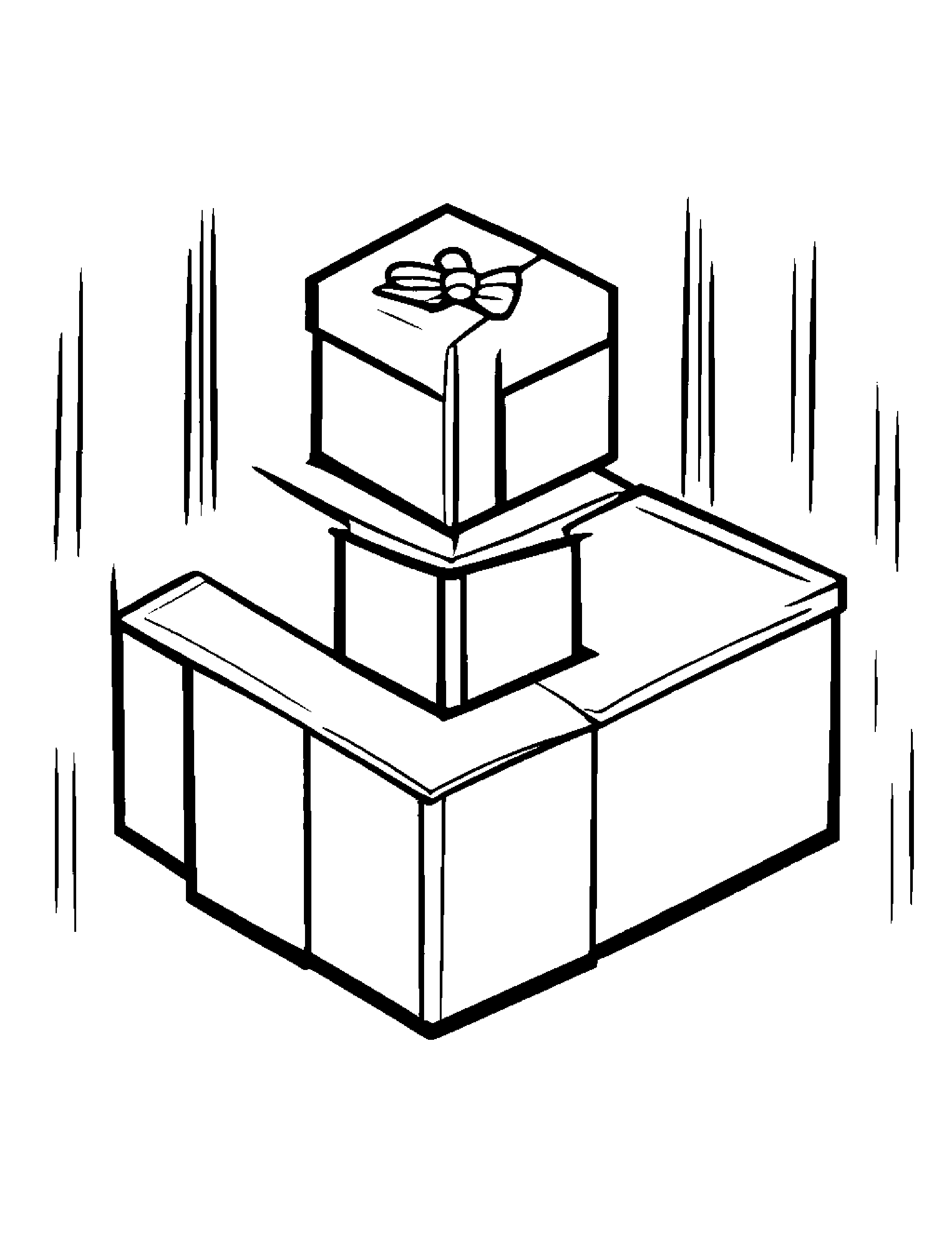 Gift Box Reading A Book #2 Coloring Page (Free Printable PDF)