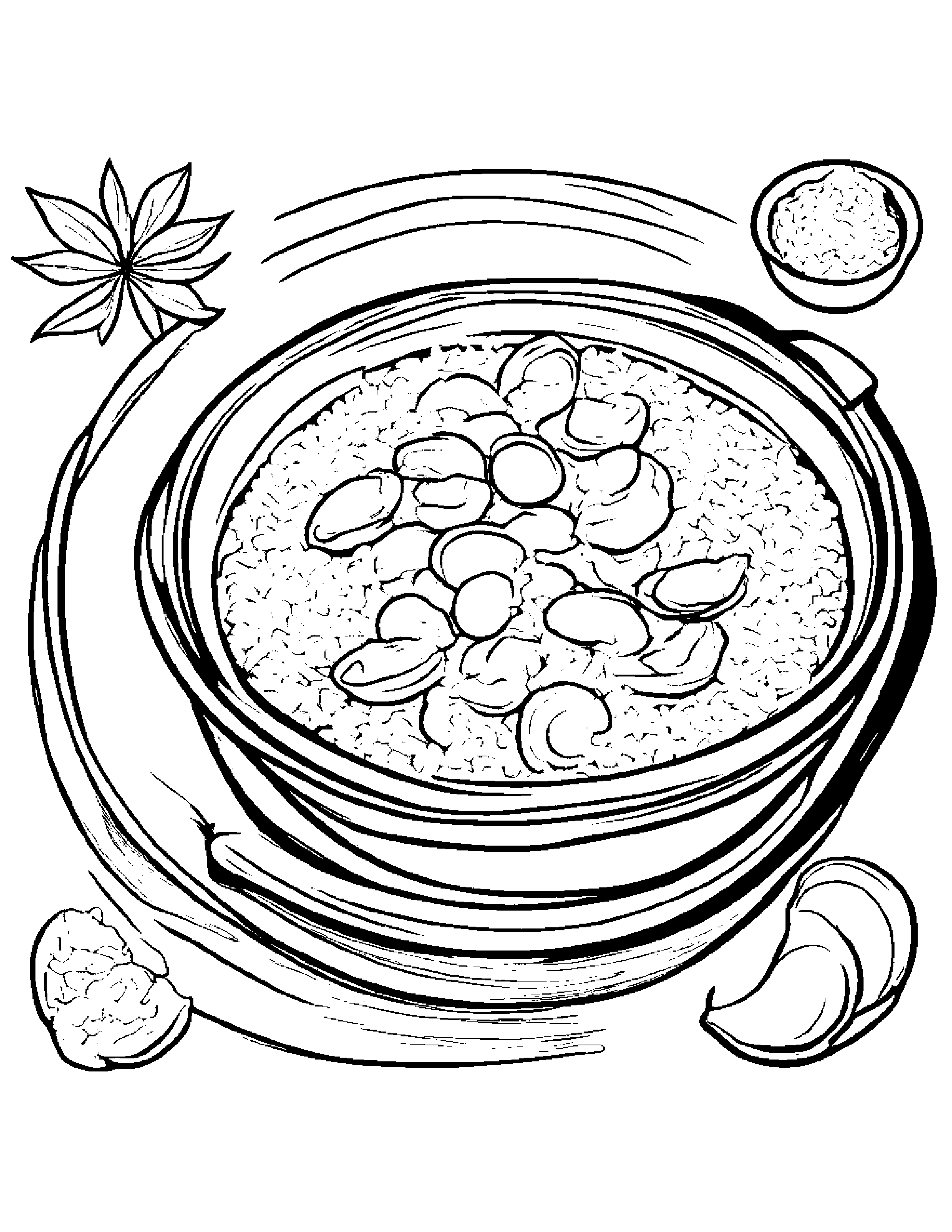 Curry With Rice Coloring Page (Free Printable PDF)