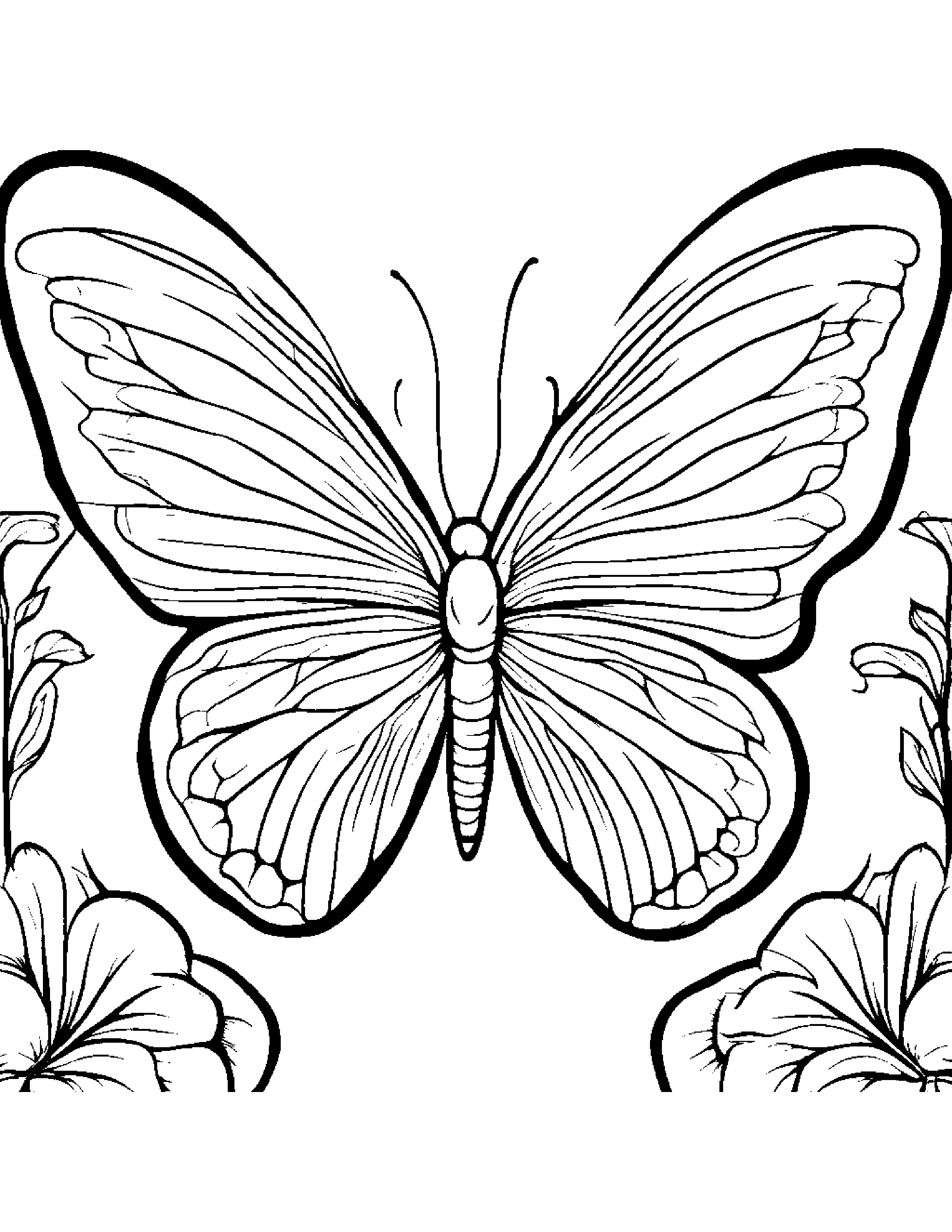 Butterfly #2 Coloring Page (Free Printable PDF)