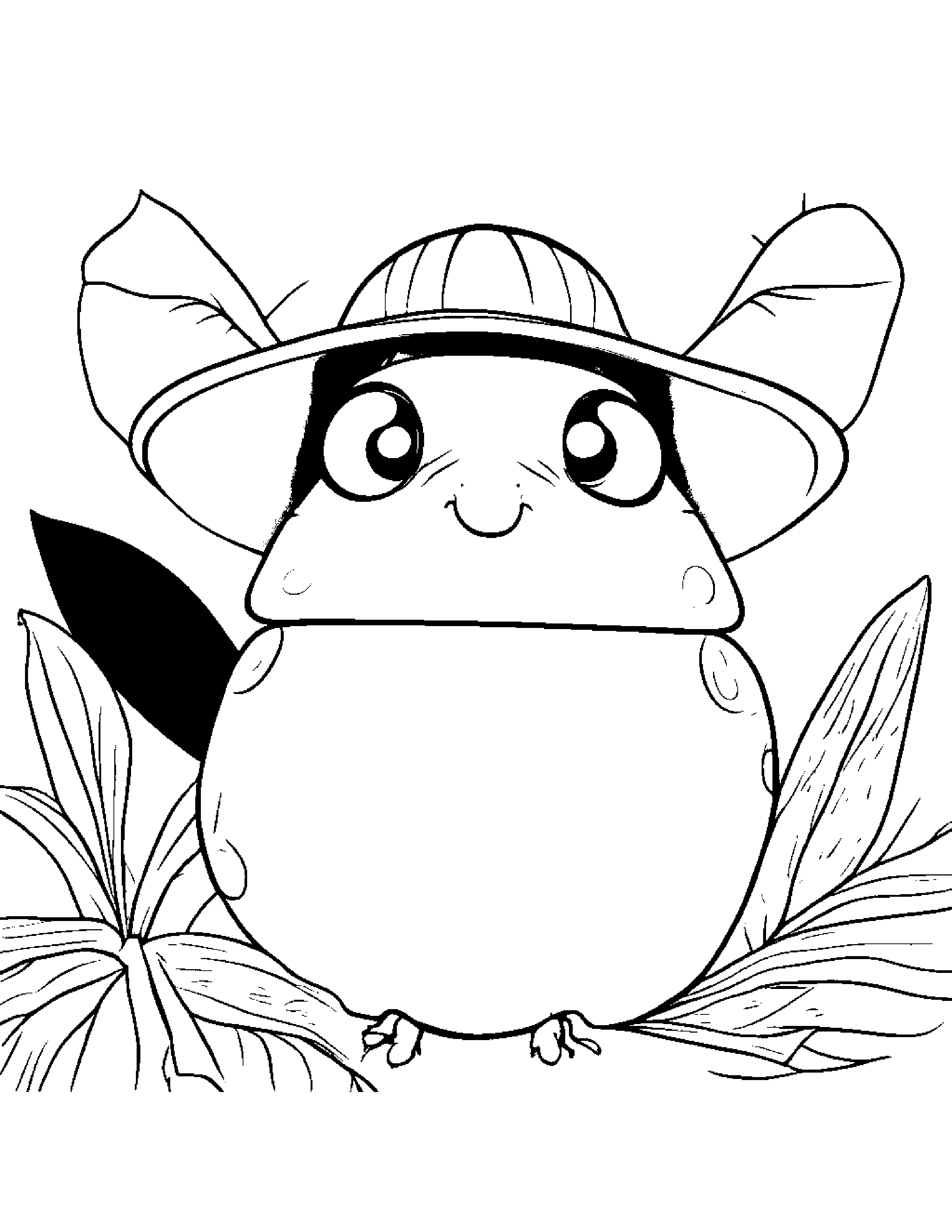 Ladybug Wearing A Hat #4 Coloring Page (Free Printable PDF)