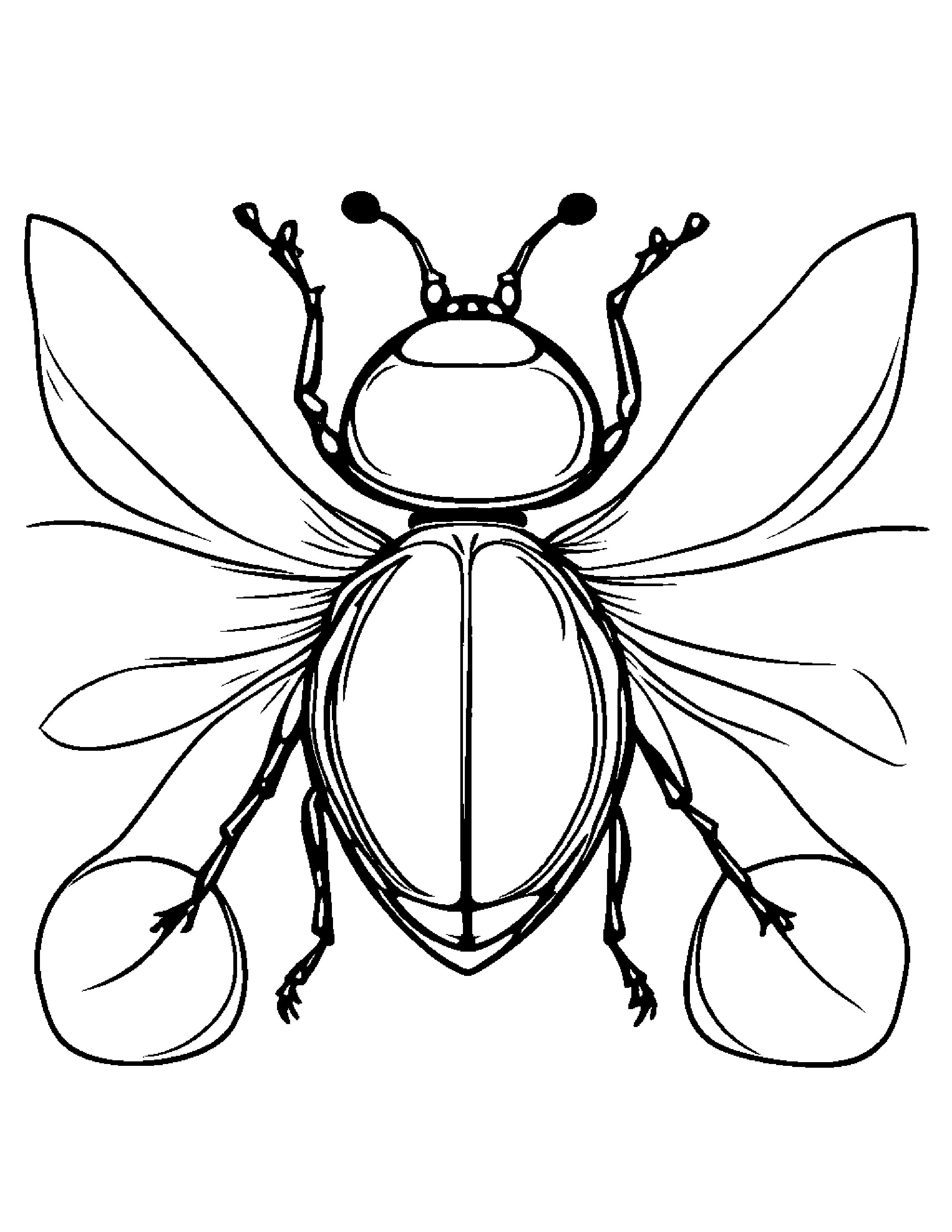 Ladybug With A Bow #3 Coloring Page (Free Printable PDF)
