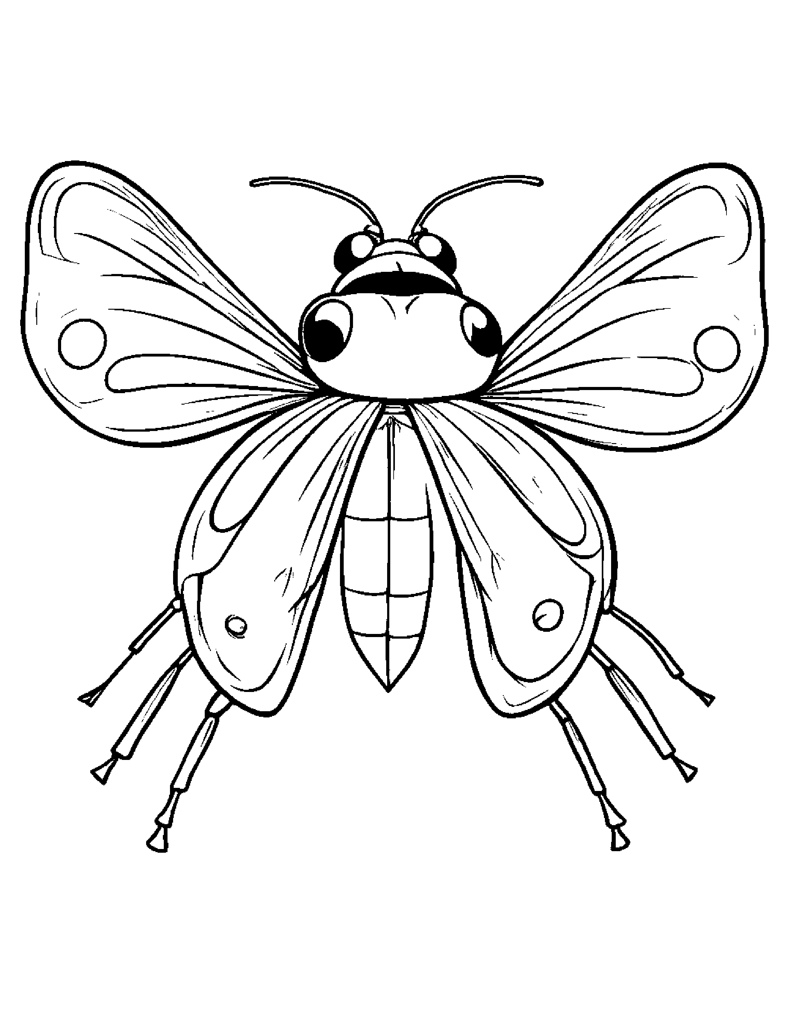 Ladybug With A Bow #4 Coloring Page (Free Printable PDF)