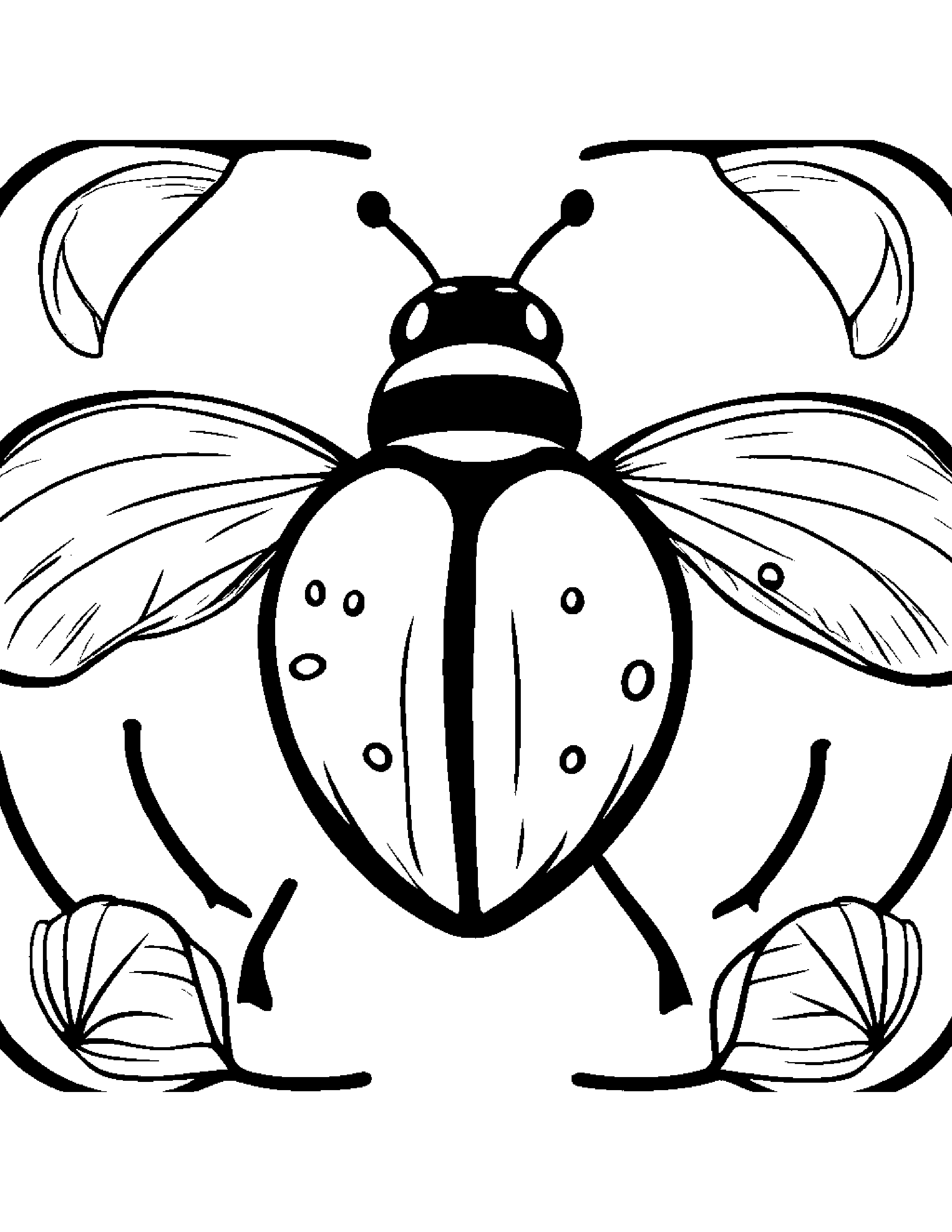 Ladybug With A Bow Coloring Page (Free Printable PDF)