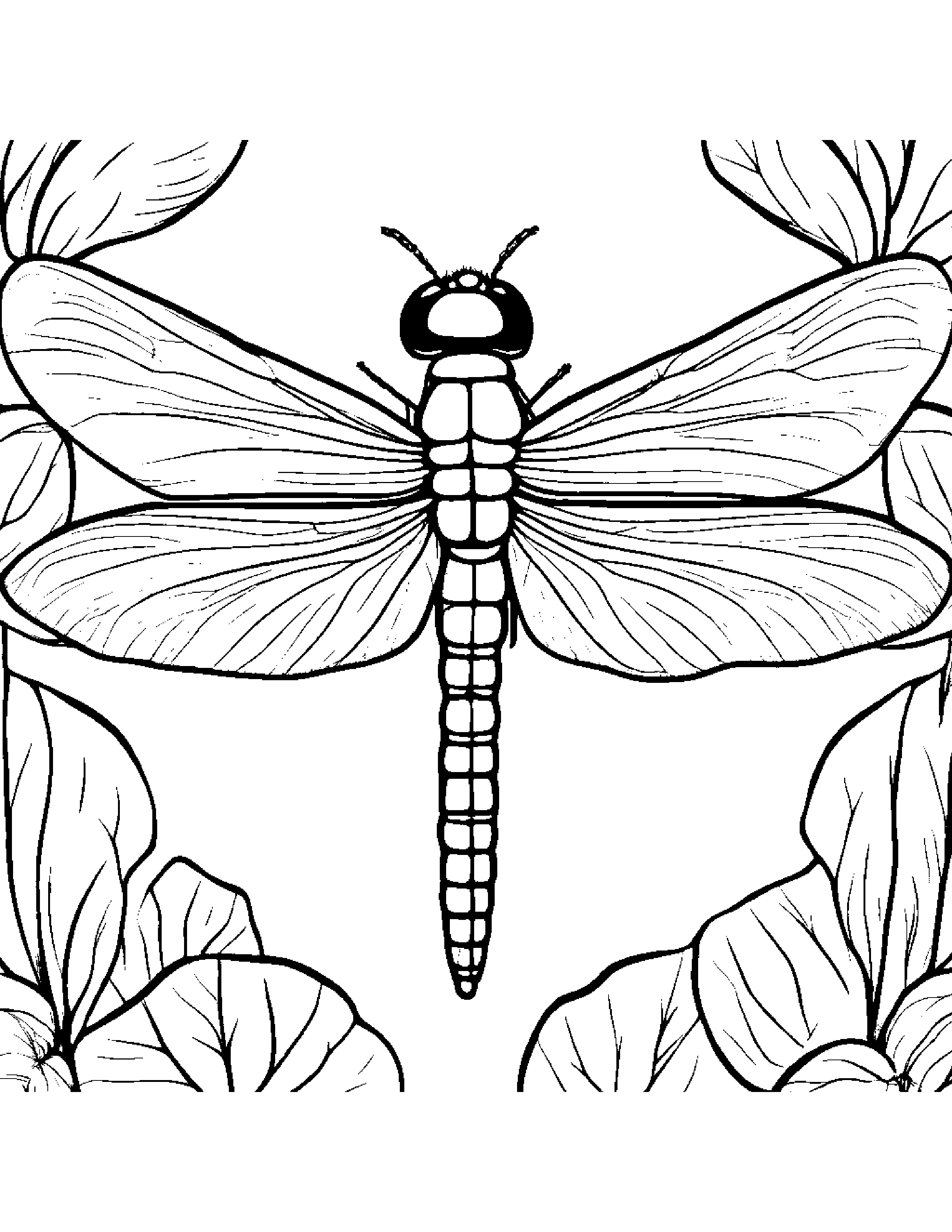Little Dragonfly #2 Coloring Page (Free Printable PDF)