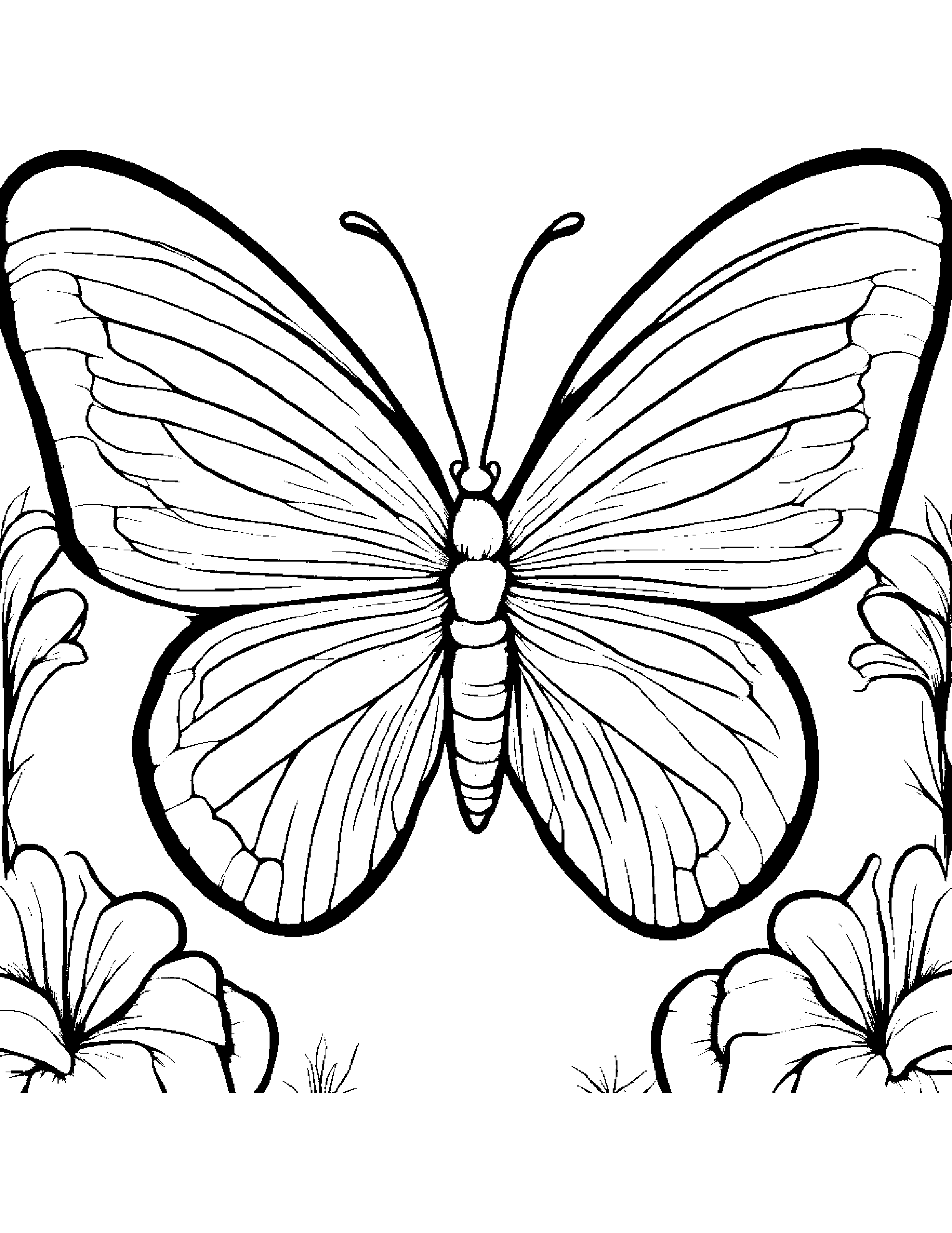 Sleepy Butterfly Coloring Page (Free Printable PDF)