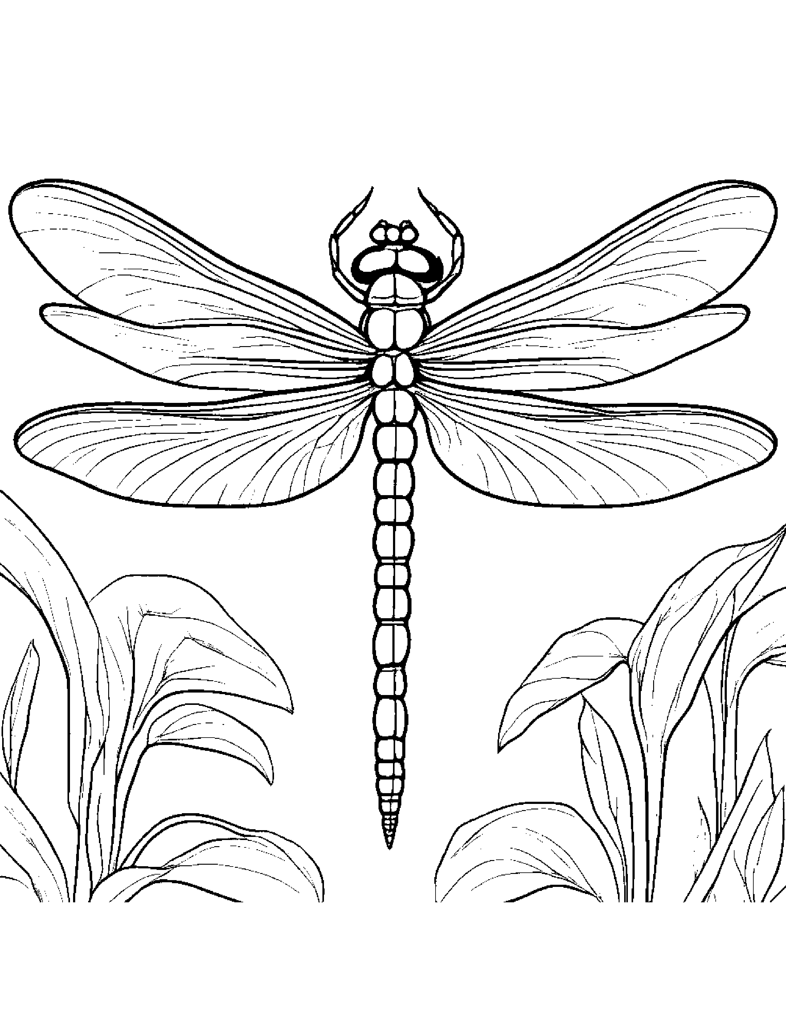 Dragonfly Coloring Page (Free Printable PDF)