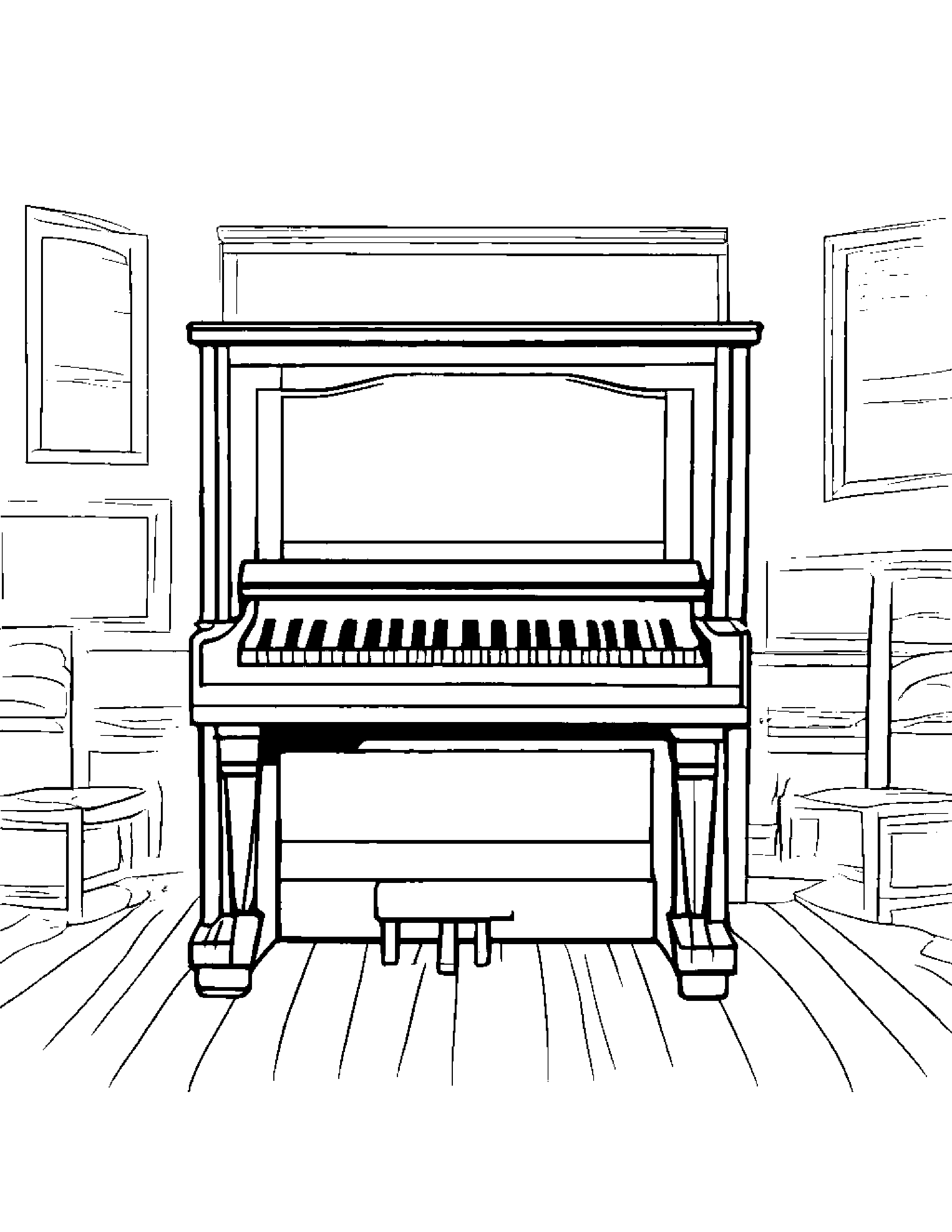 Baby Piano Coloring Page (Free Printable PDF)