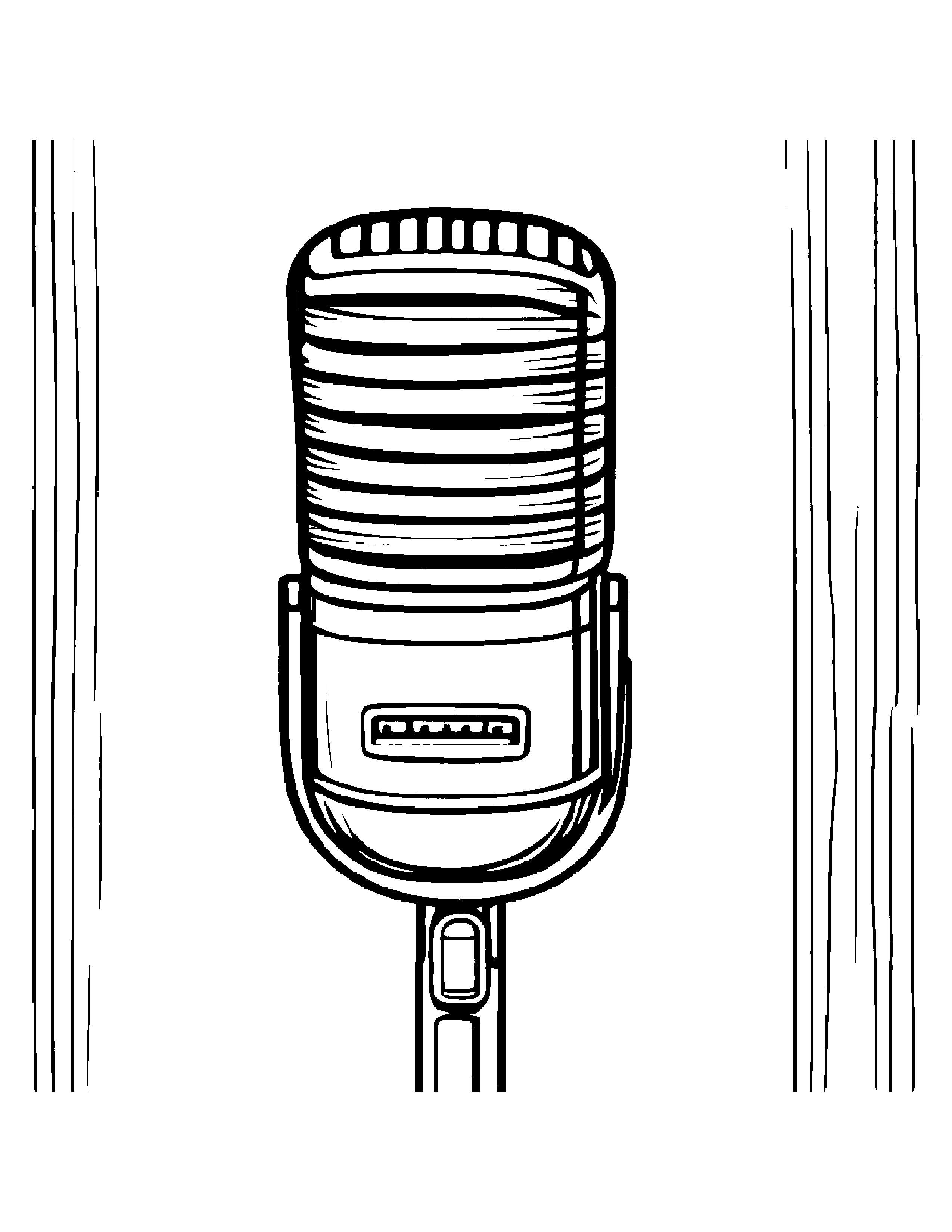 Microphone #2 Coloring Page (Free Printable PDF)