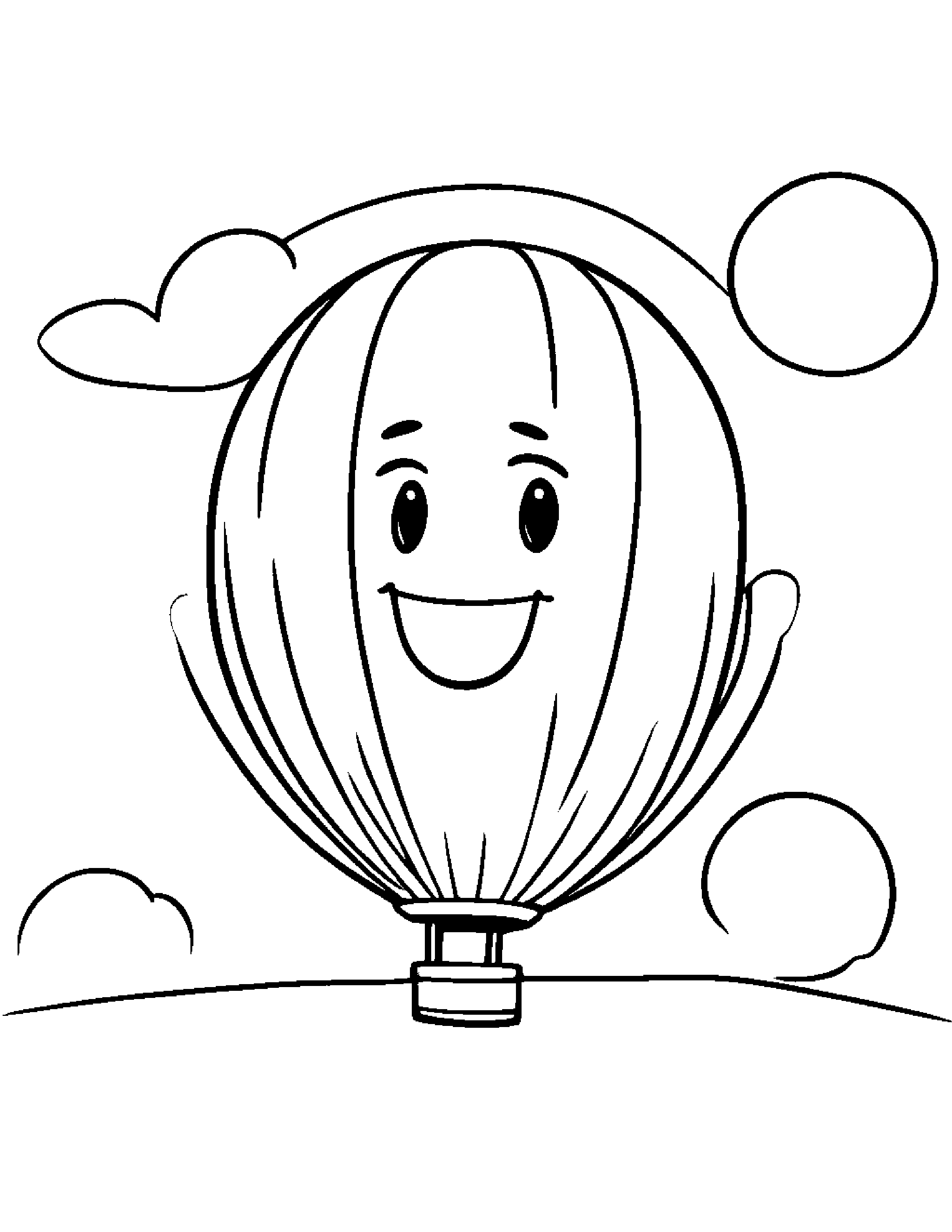 Sleepy Microphone With Balloon Coloring Page (Free Printable PDF)