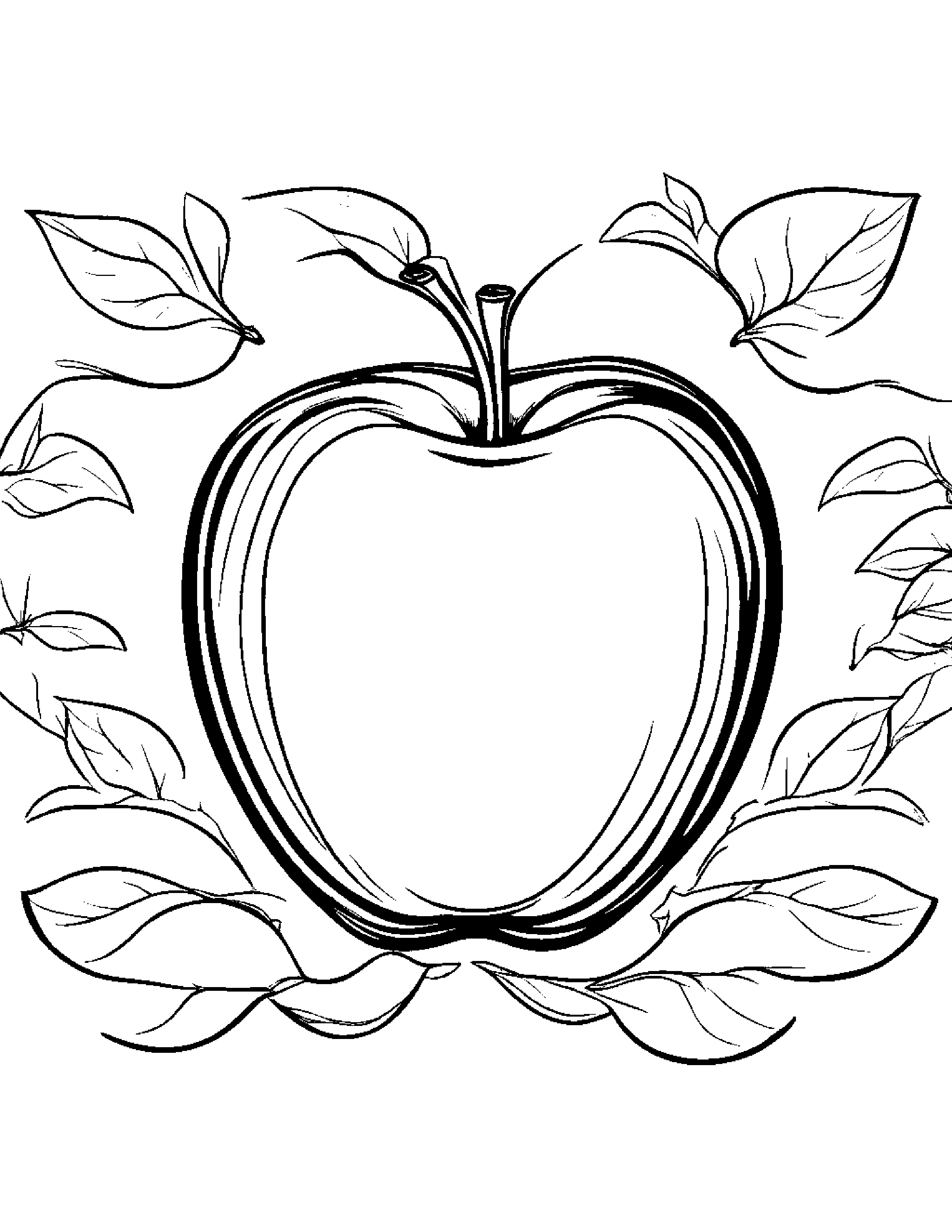 Little Apple Coloring Page (Free Printable PDF)