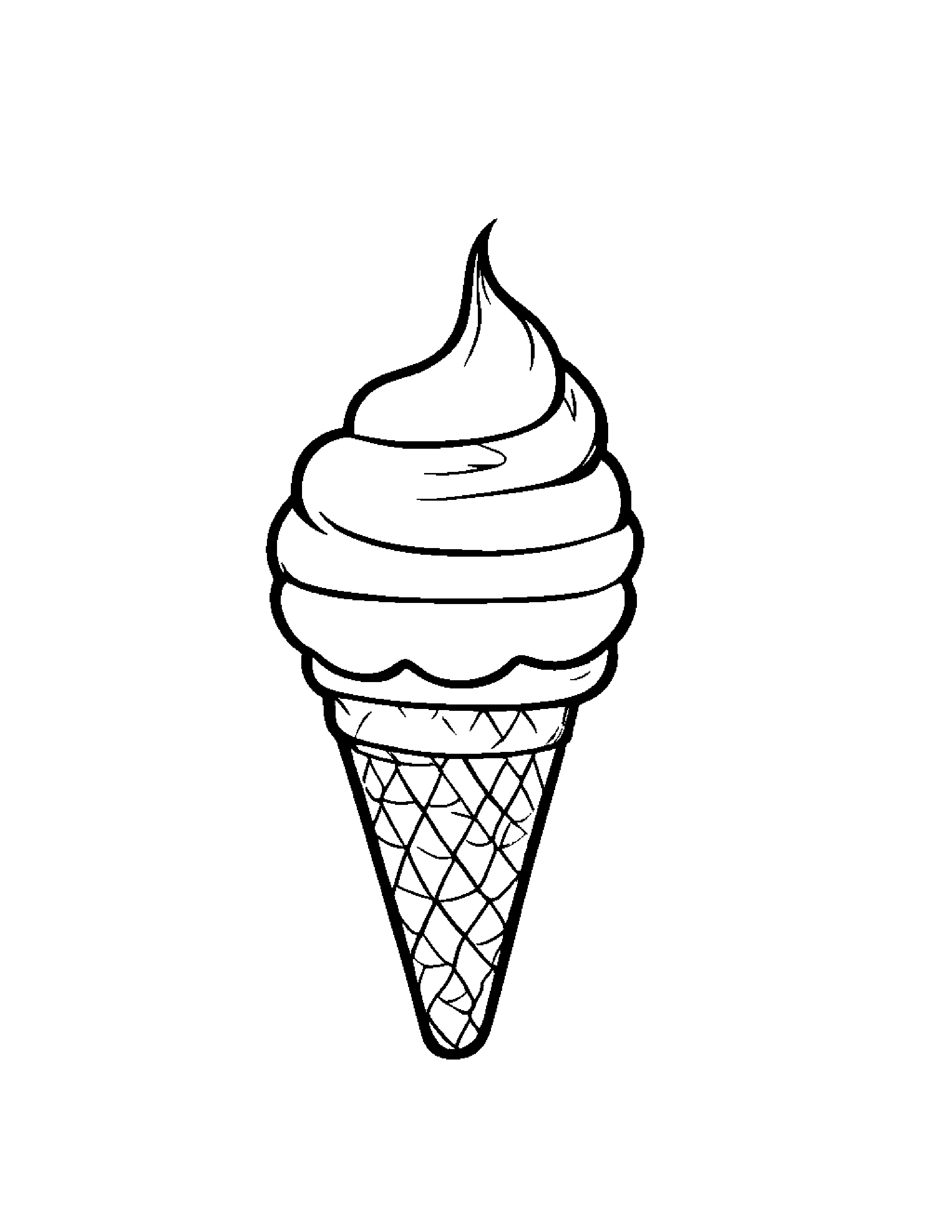 Tiny Ice Cream Cone With Balloon Coloring Page (Free Printable PDF)