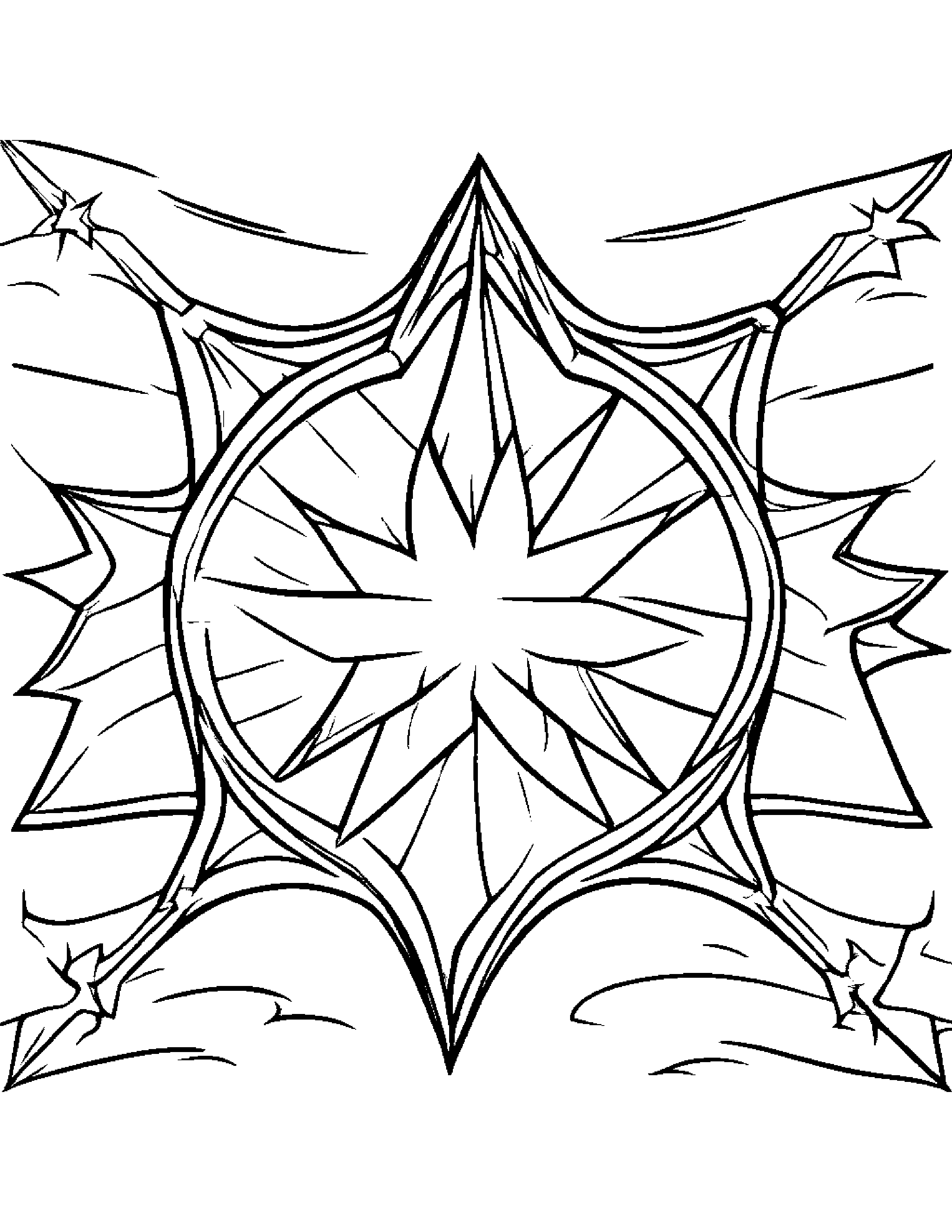 Brave Star Wand Coloring Page (Free Printable PDF)