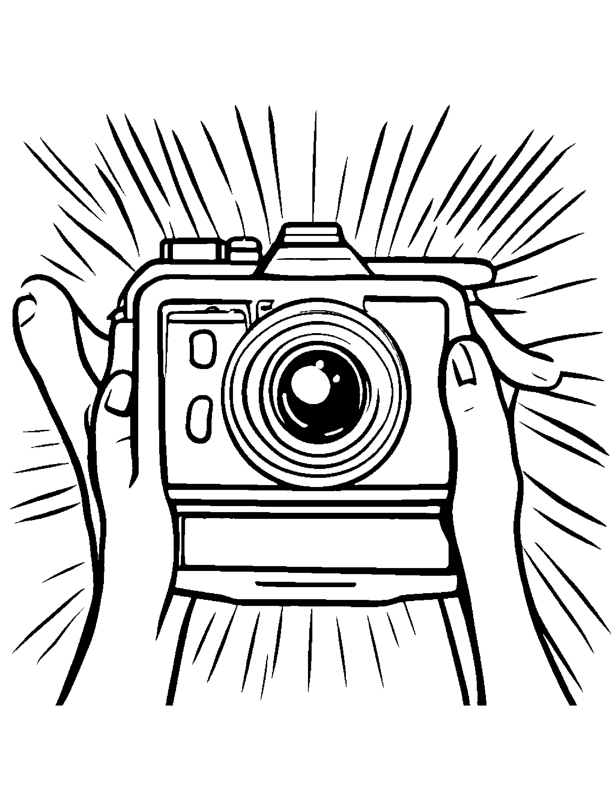 Camera Toy Giving A High Five #5 Coloring Page (Free Printable PDF)