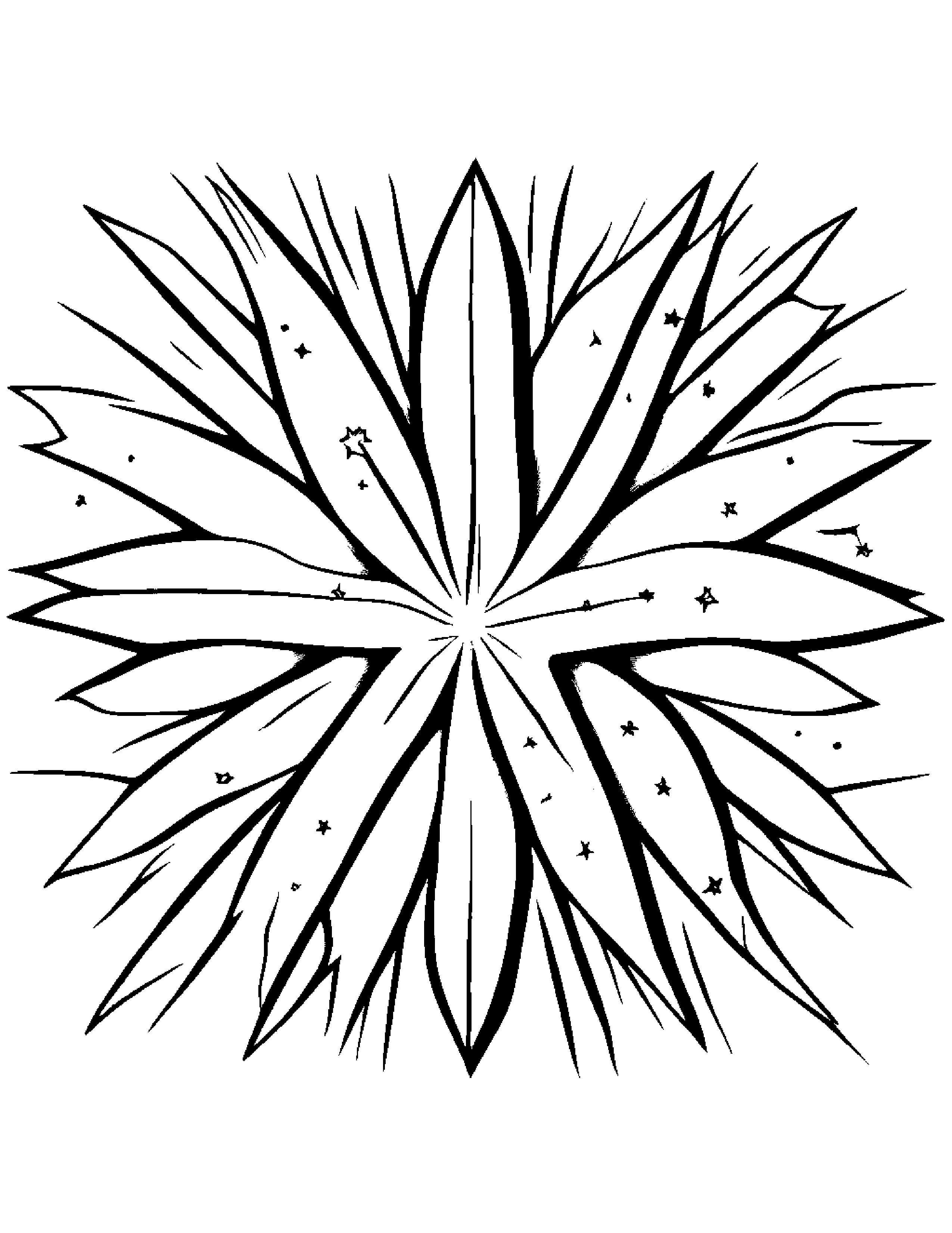 Cheerful Star Wand #3 Coloring Page (Free Printable PDF)