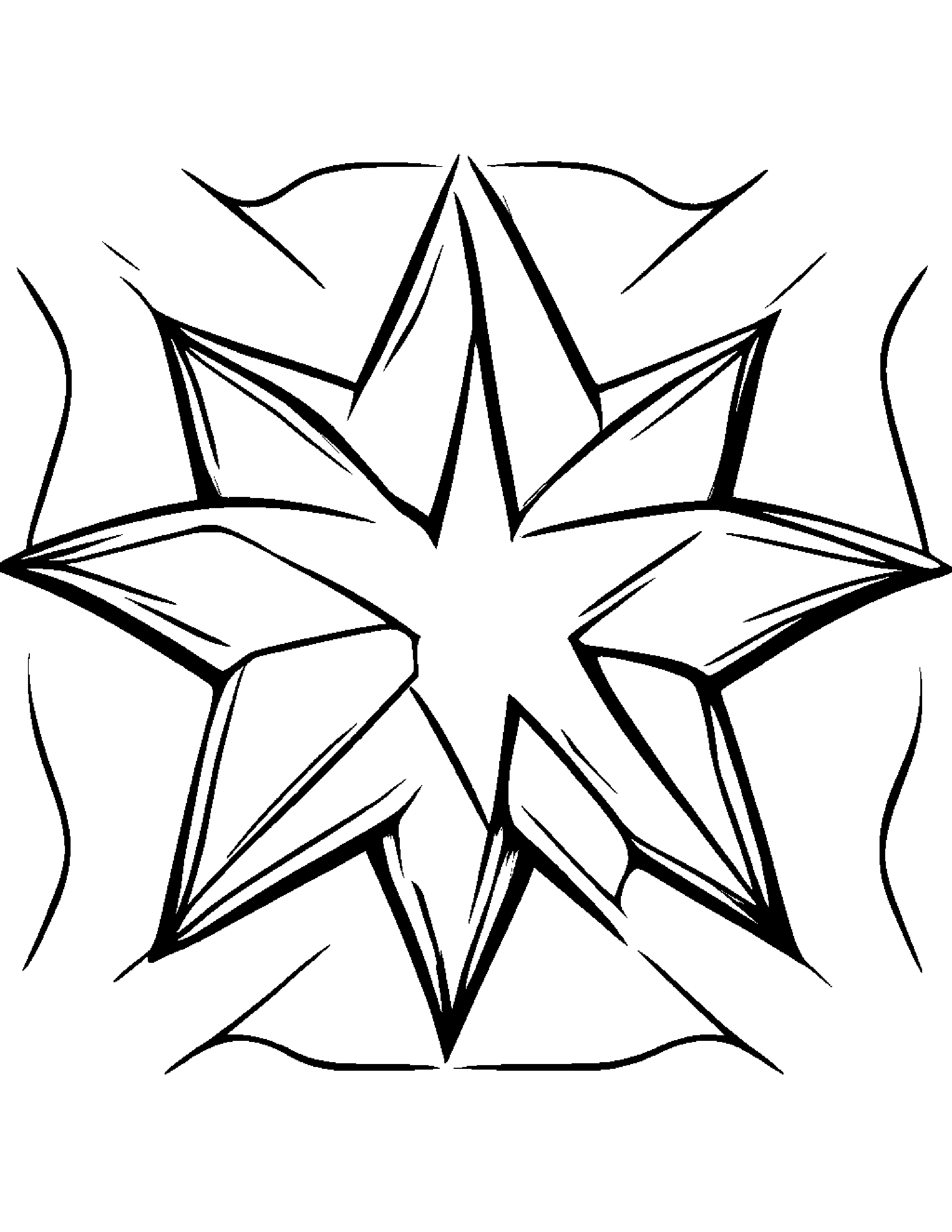 Cheerful Star Wand Coloring Page (Free Printable PDF)