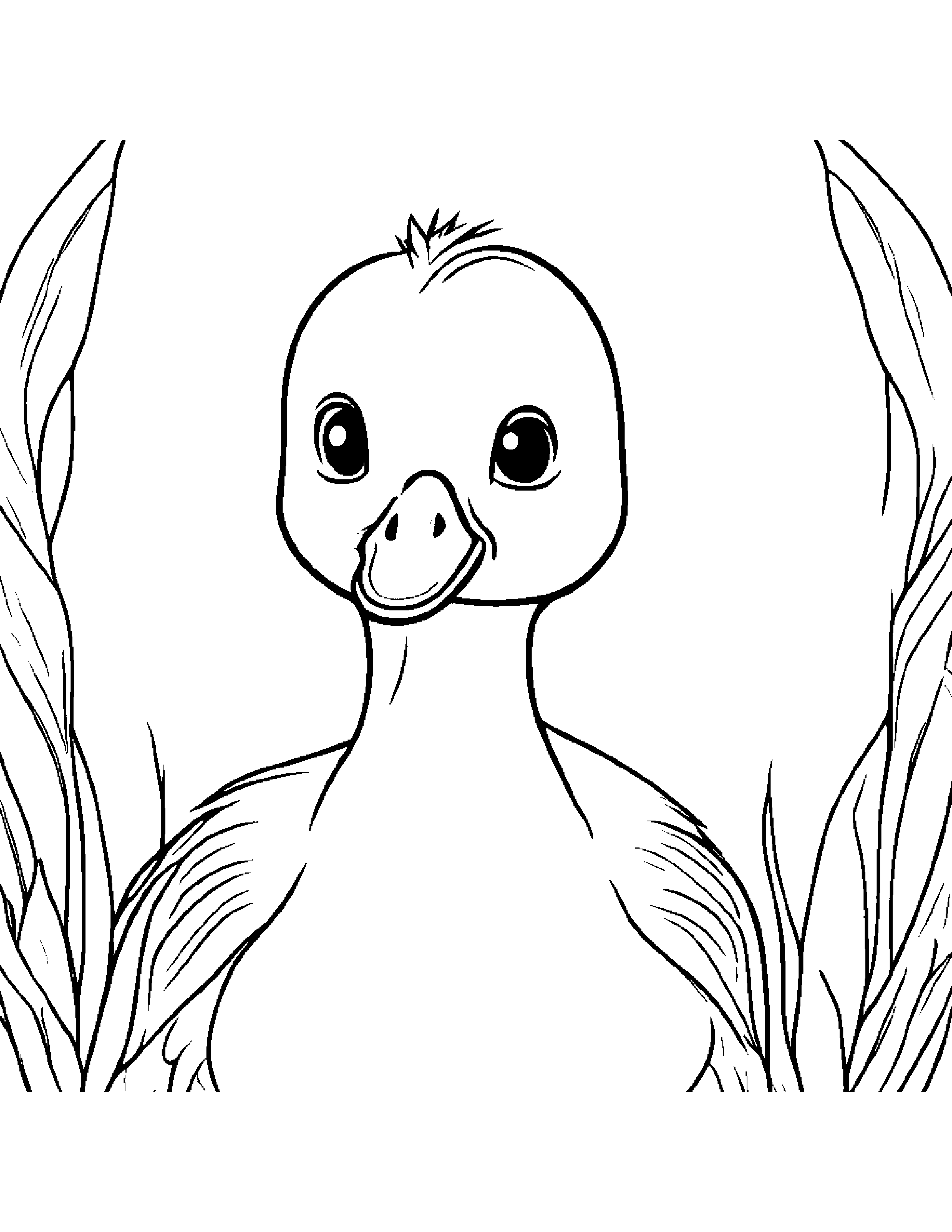 Gosling Making Silly Faces #2 Coloring Page (Free Printable PDF)