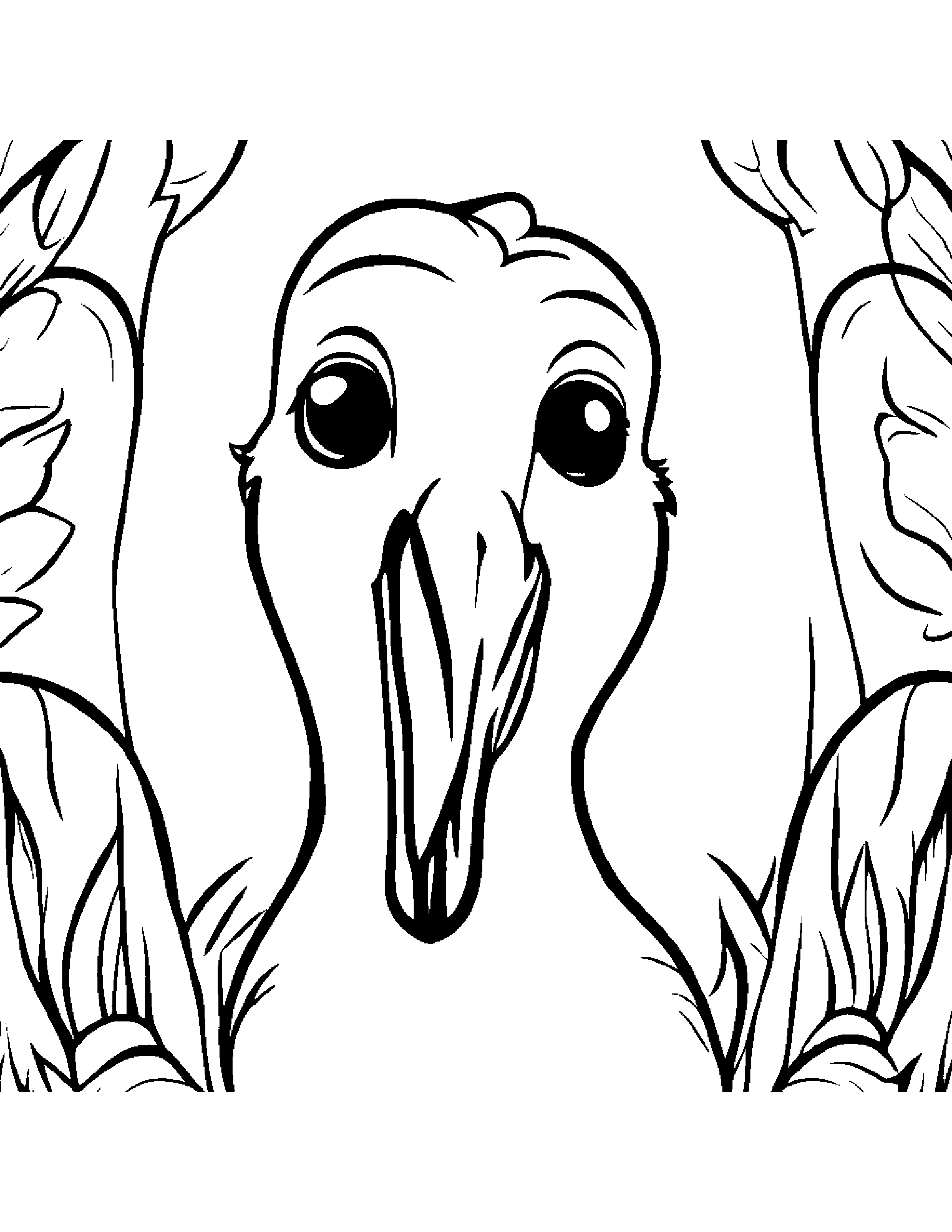 Gosling Making Silly Faces Coloring Page (Free Printable PDF)