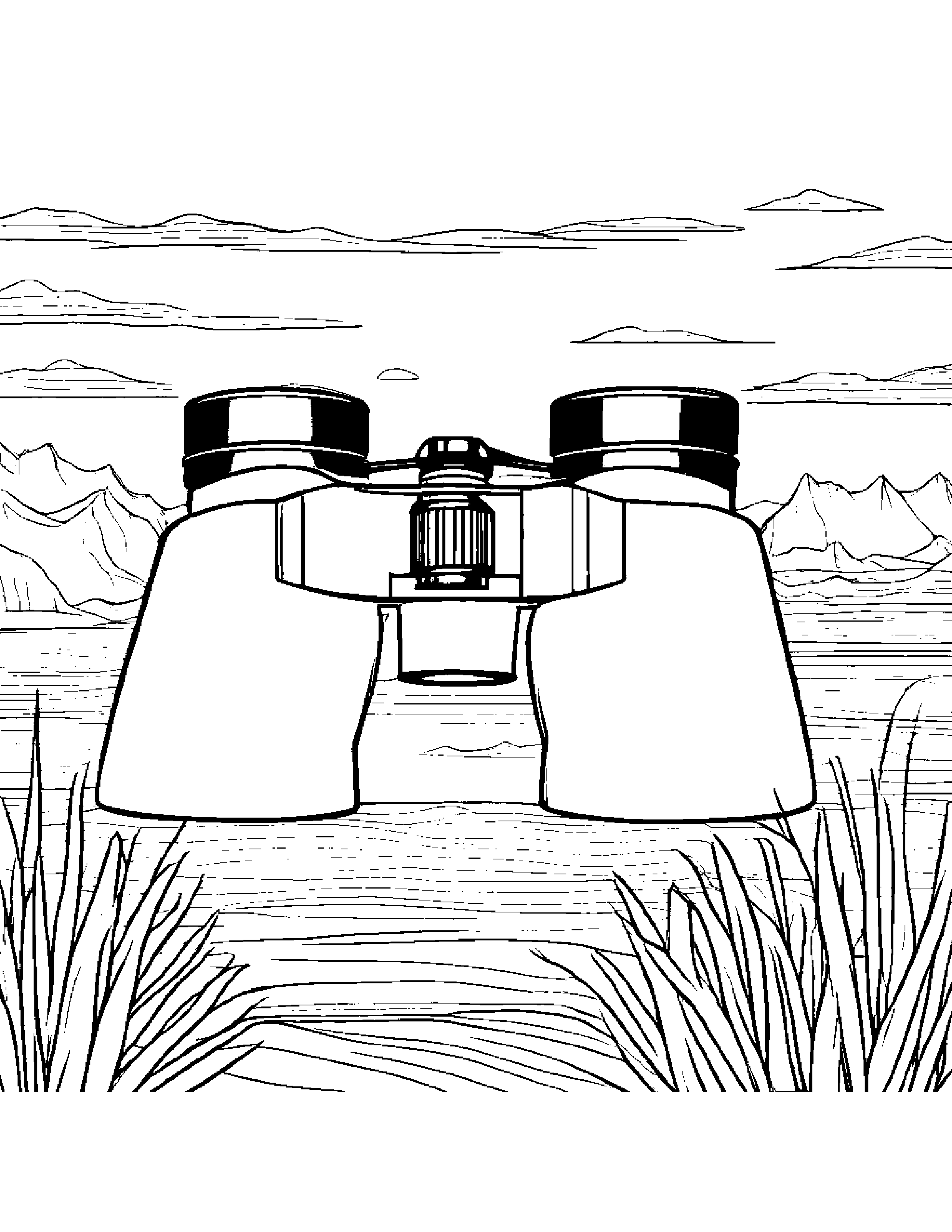 Helpful Binoculars #2 Coloring Page (Free Printable PDF)