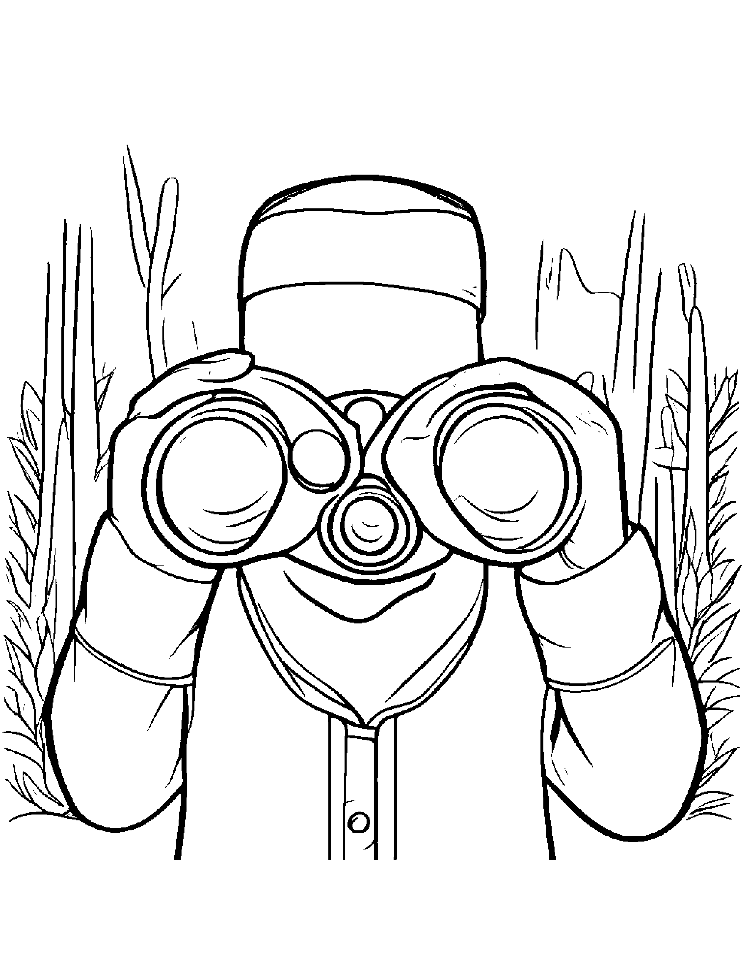 Helpful Binoculars Coloring Page (Free Printable PDF)