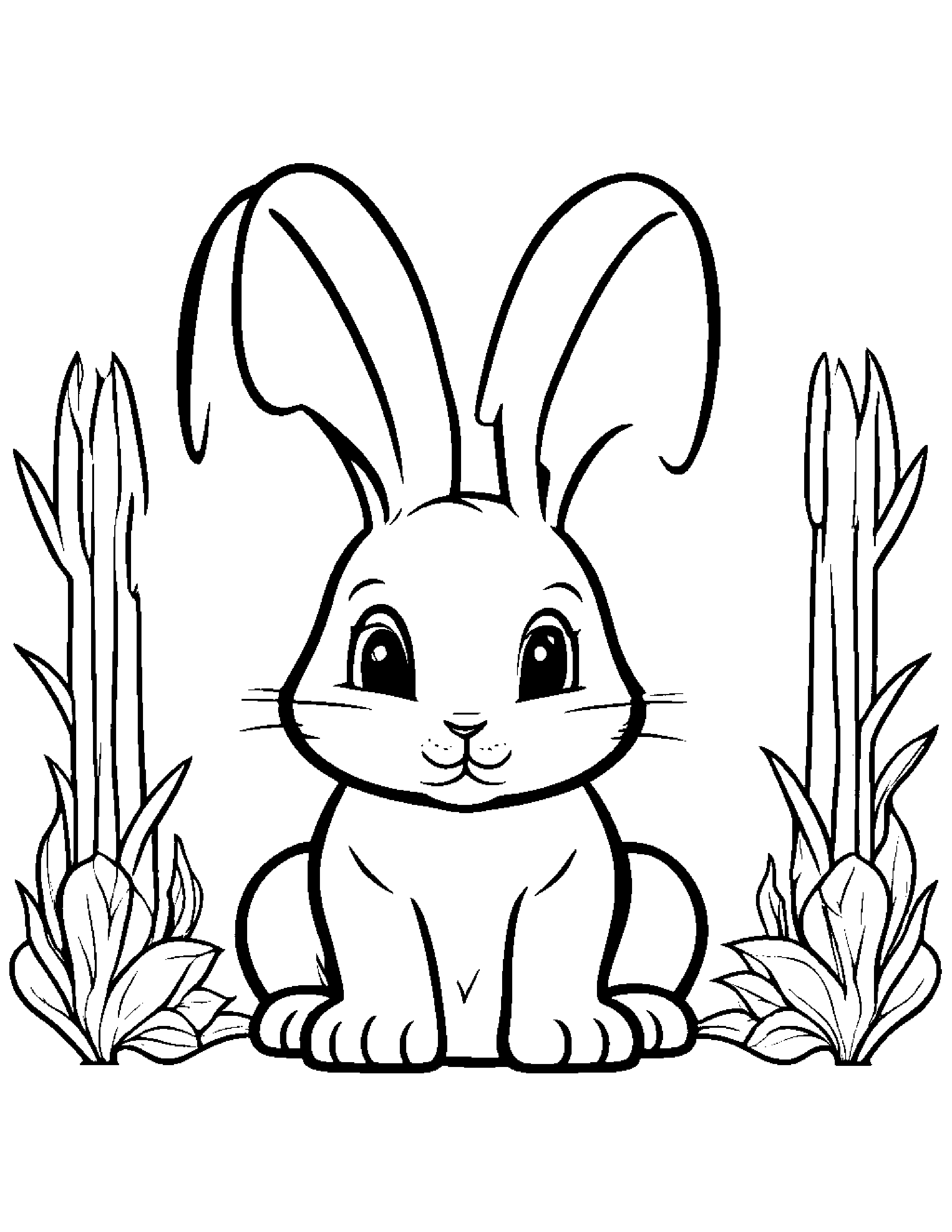 Helpful Bunny Coloring Page (Free Printable PDF)