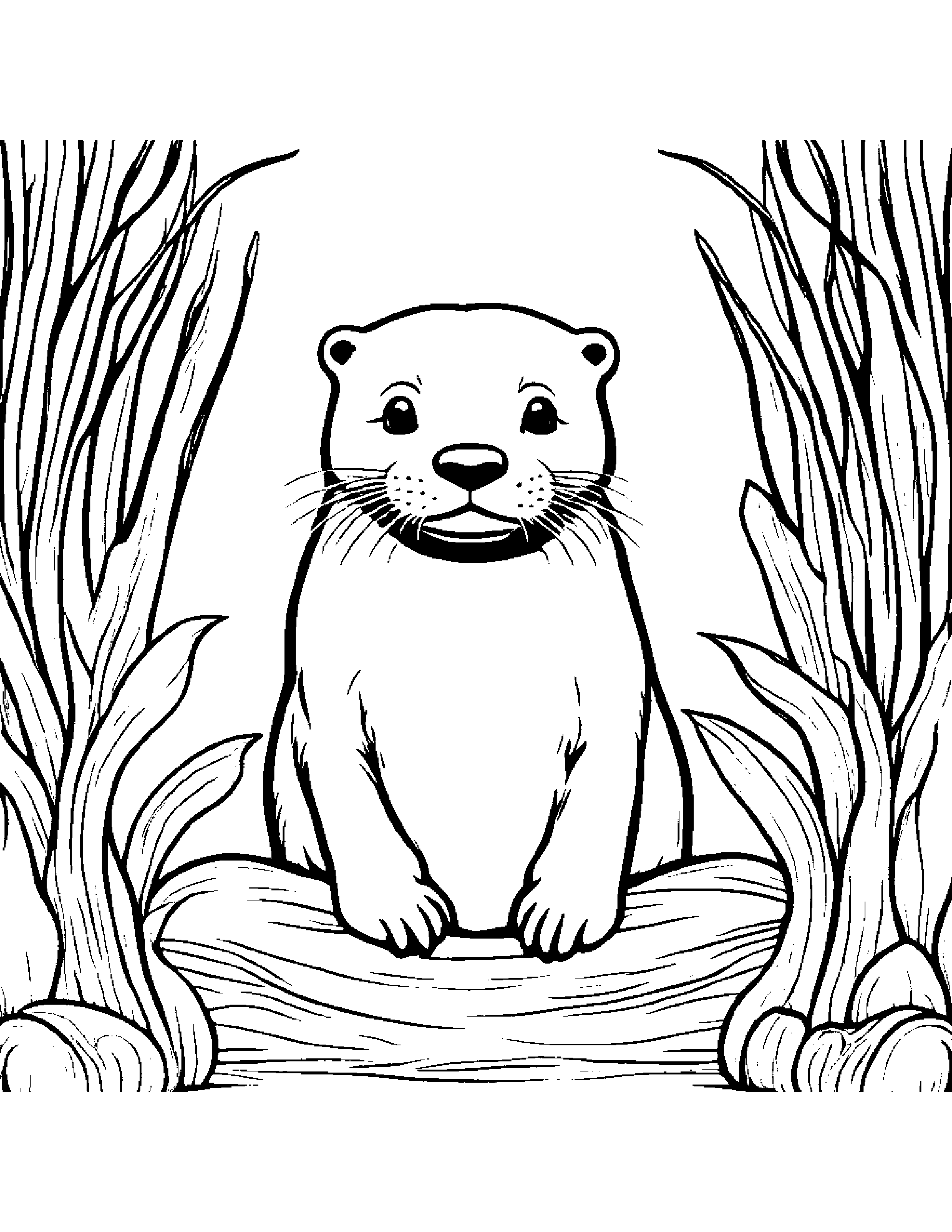 Helpful Otter #3 Coloring Page (Free Printable PDF)