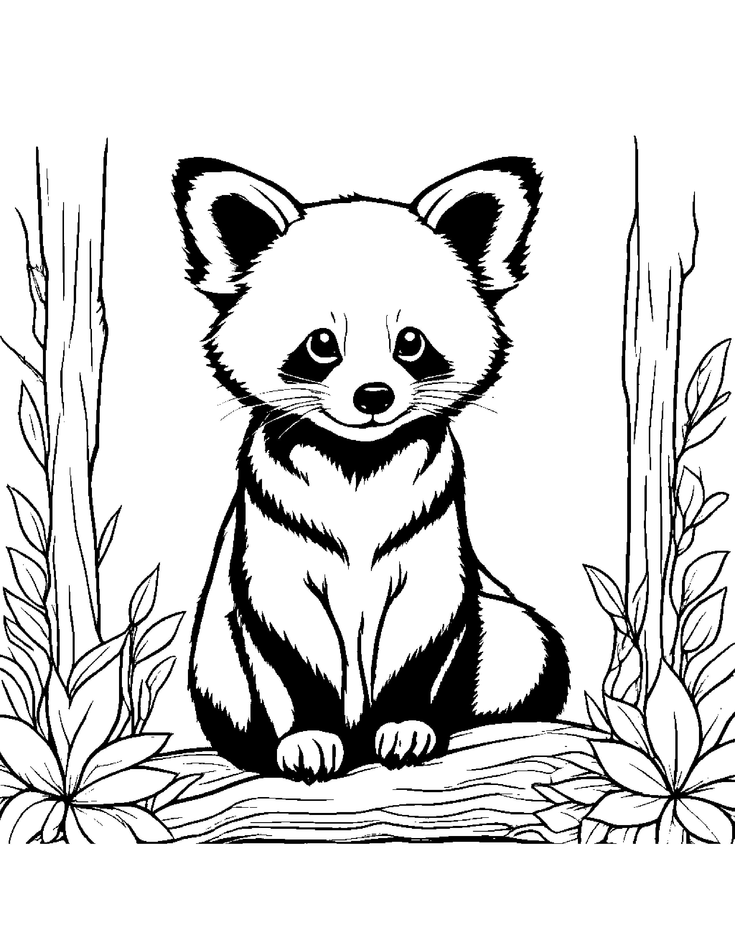 Helpful Red Panda Coloring Page (Free Printable PDF)