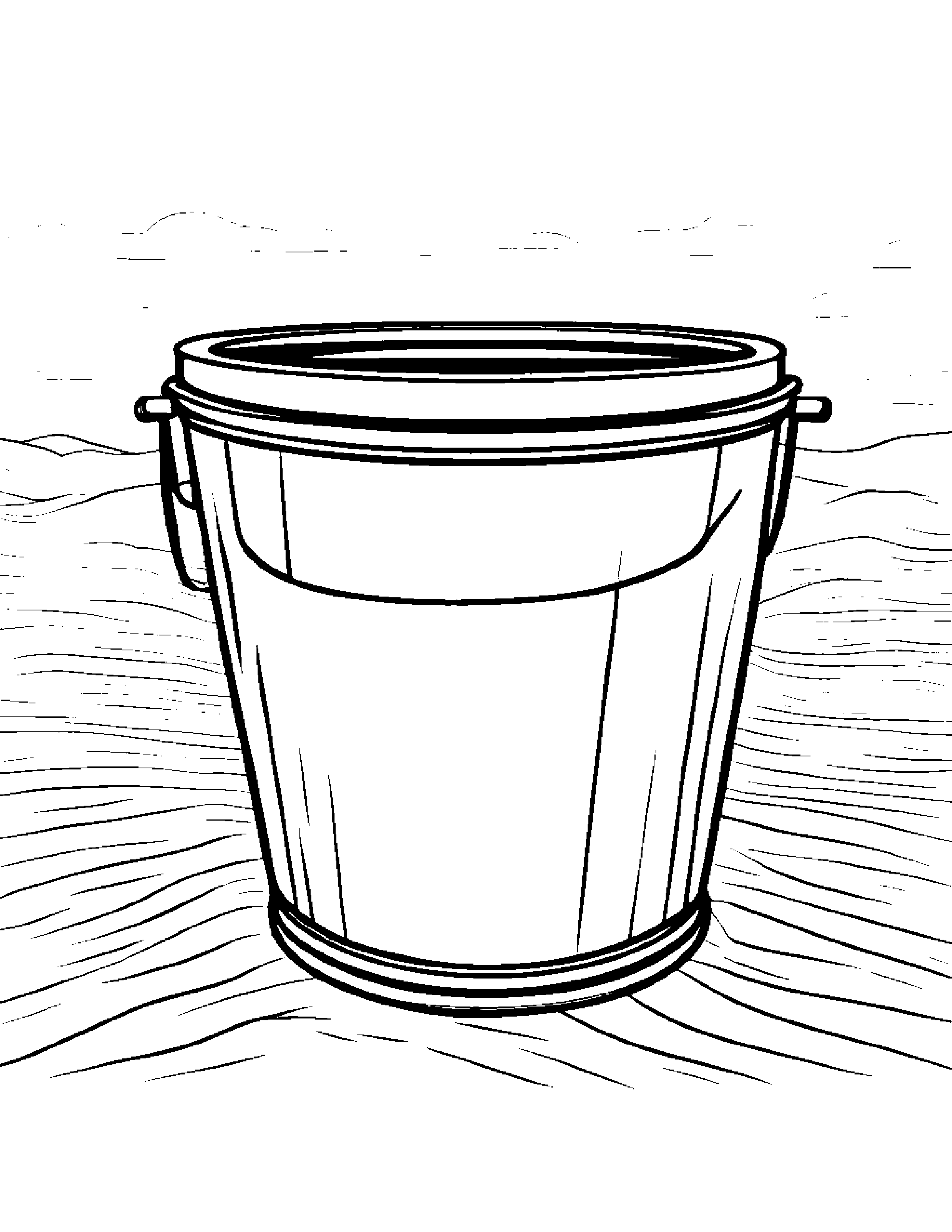 Helpful Sand Bucket #2 Coloring Page (Free Printable PDF)