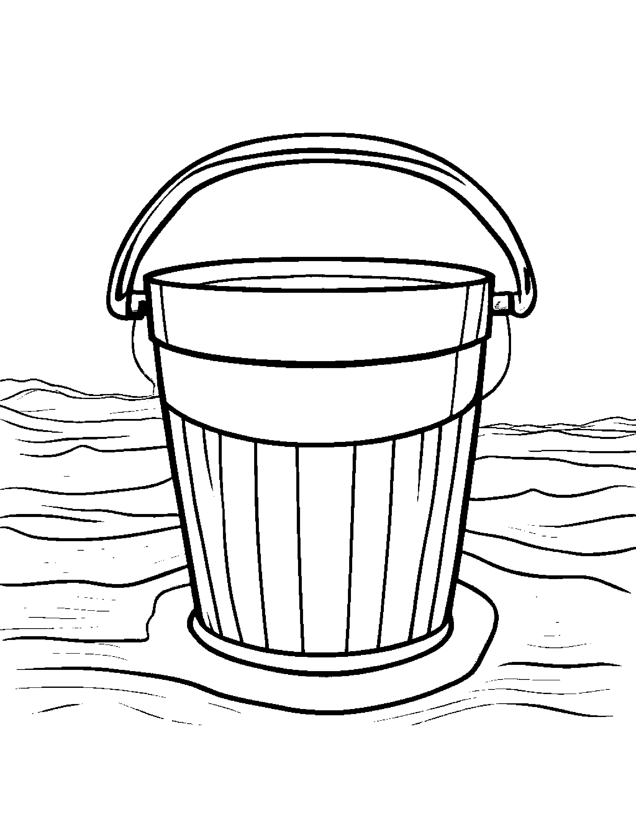 Helpful Sand Bucket #3 Coloring Page (Free Printable PDF)