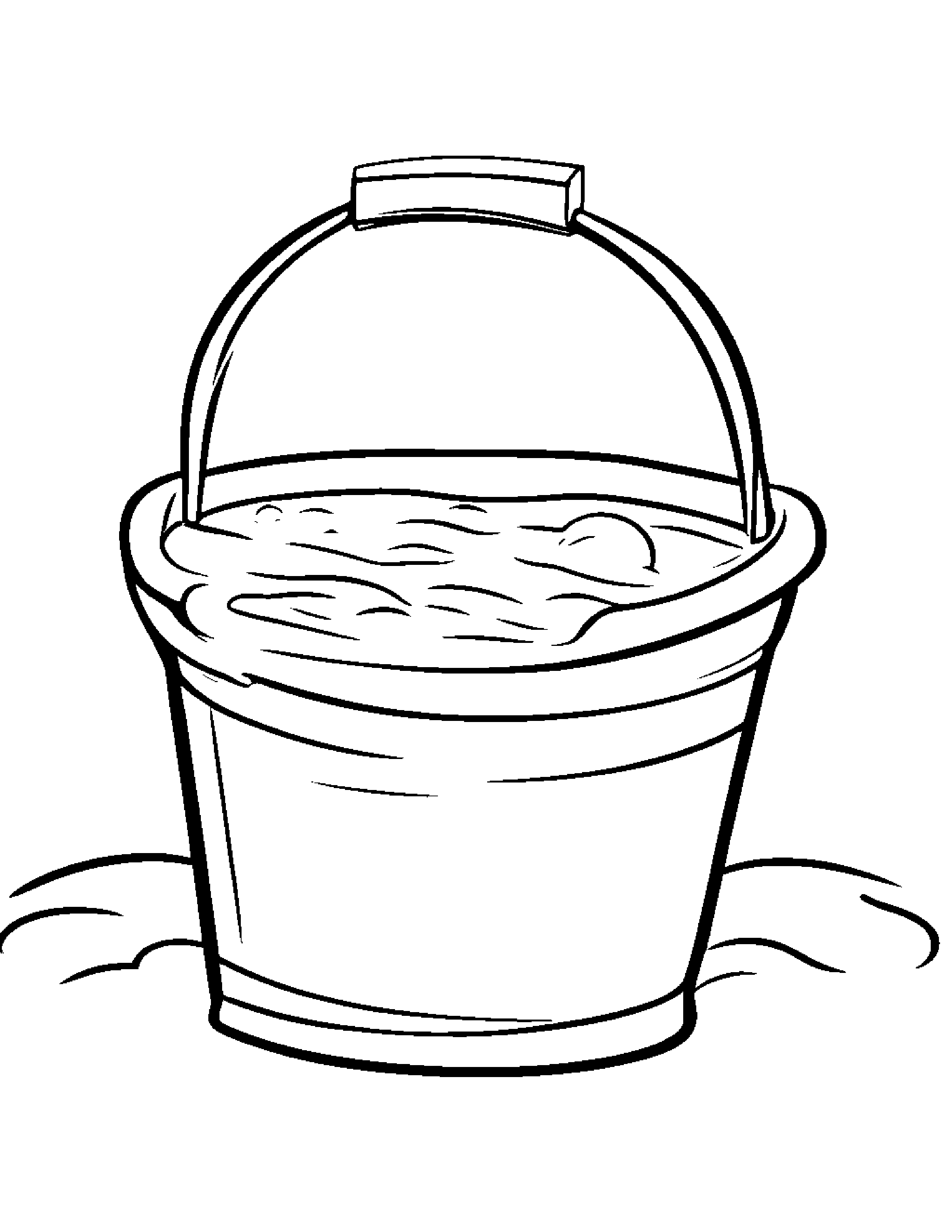 Helpful Sand Bucket Coloring Page (Free Printable PDF)