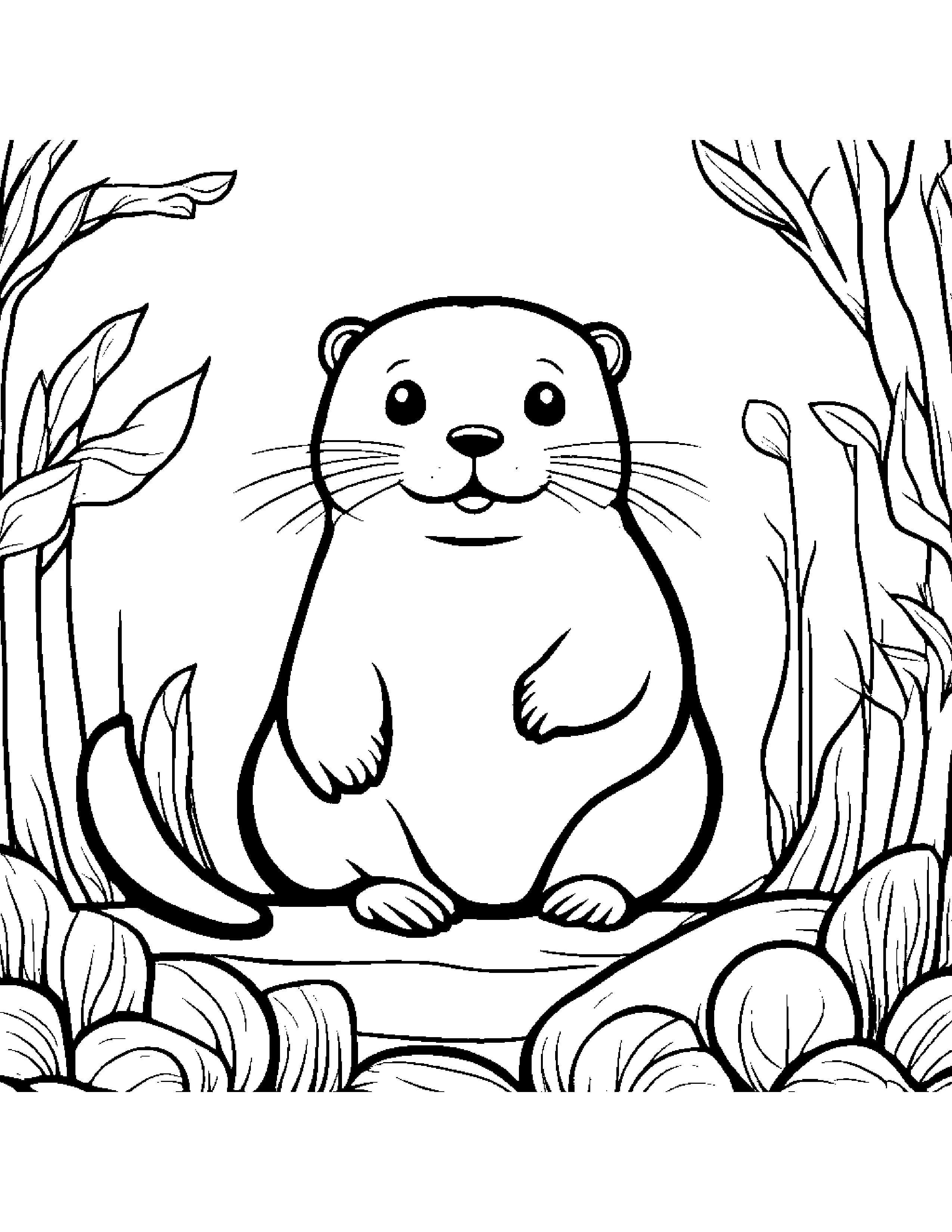 Jolly Otter Tidying Toys #3 Coloring Page (Free Printable PDF)