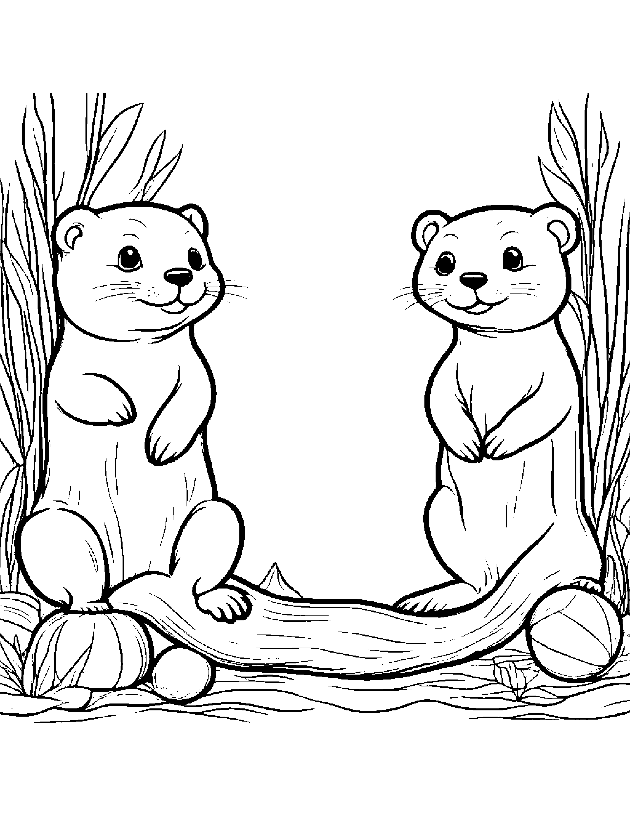 Jolly Otter Tidying Toys #4 Coloring Page (Free Printable PDF)