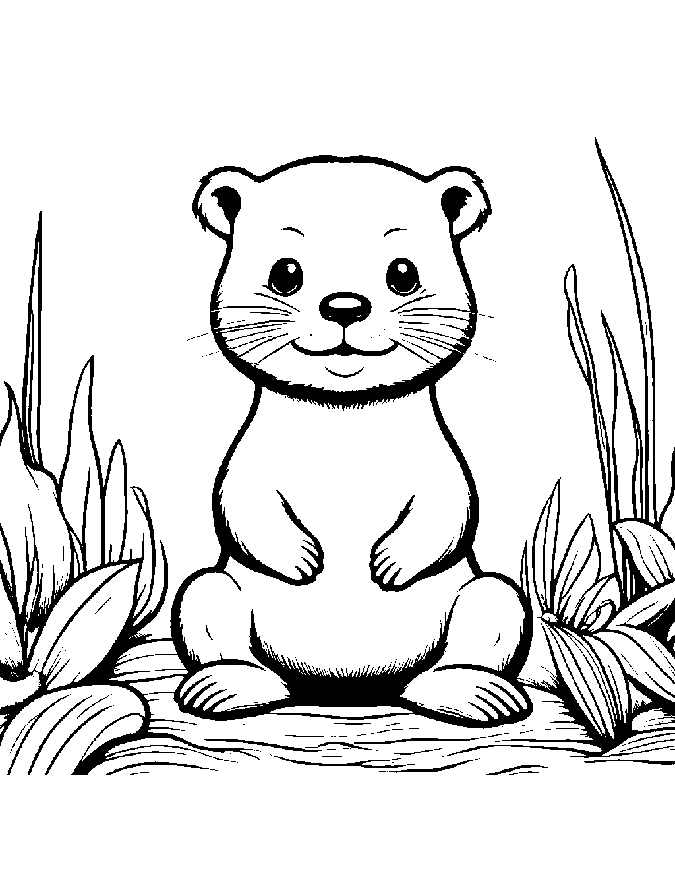 Jolly Otter Tidying Toys #5 Coloring Page (Free Printable PDF)