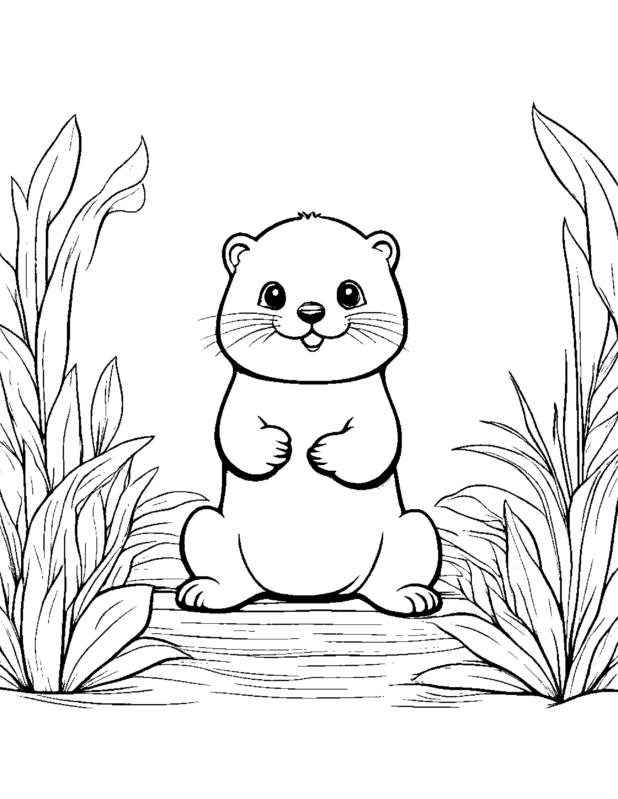 Jolly Otter Tidying Toys Coloring Page (Free Printable PDF)