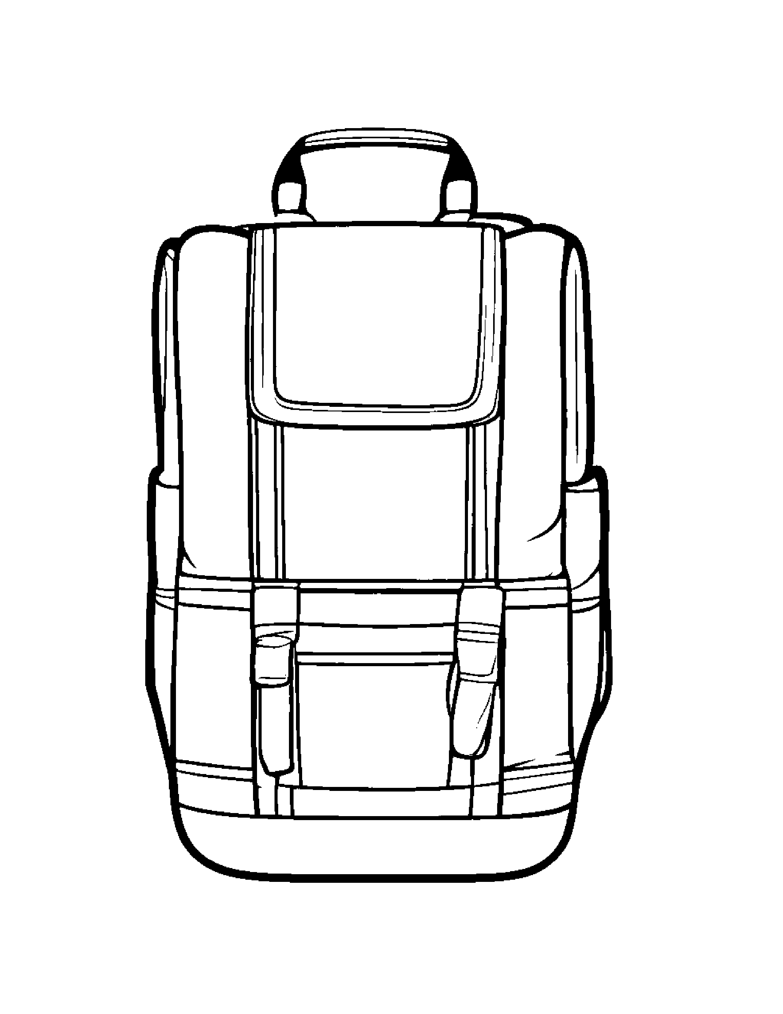 Kind Backpack #2 Coloring Page (Free Printable PDF)