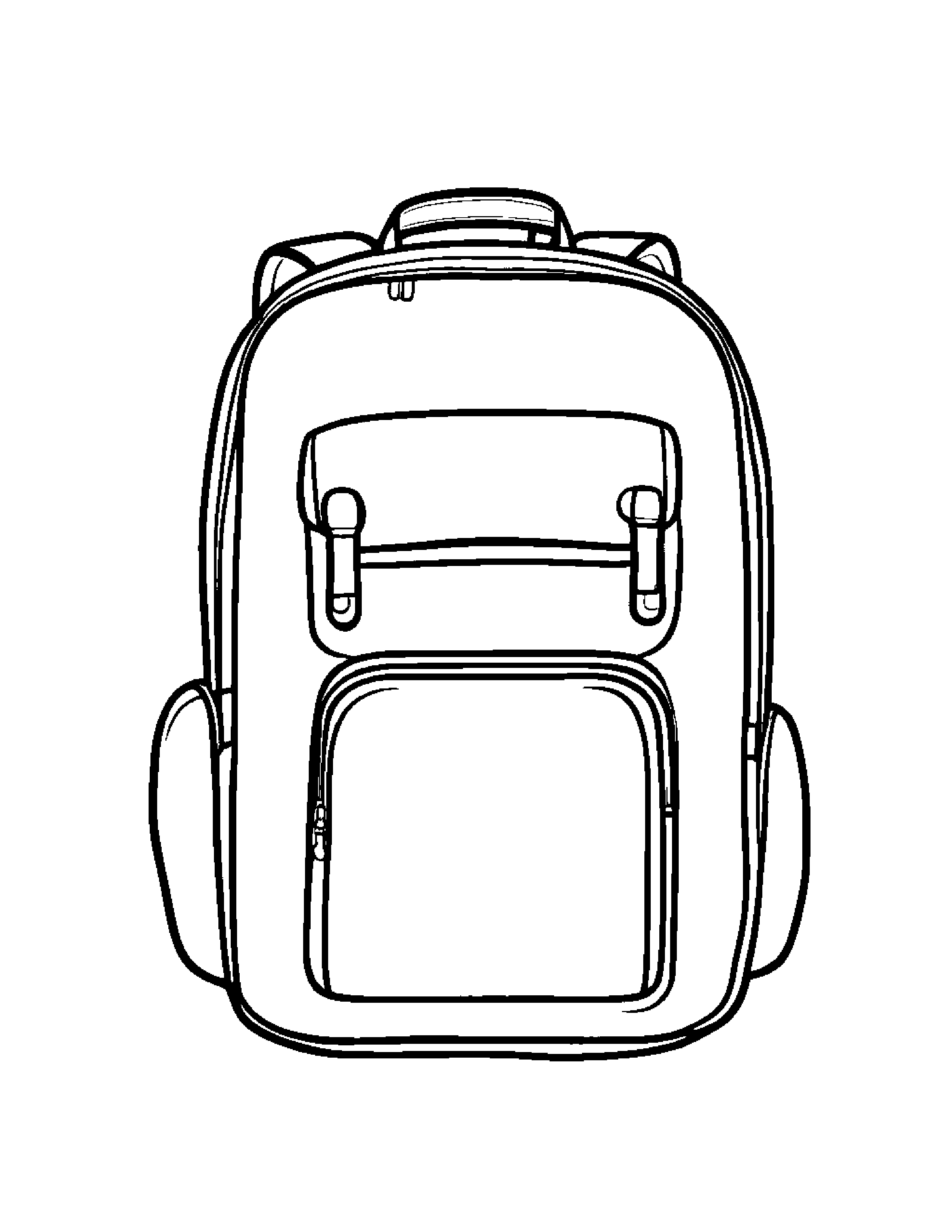 Kind Backpack #3 Coloring Page (Free Printable PDF)