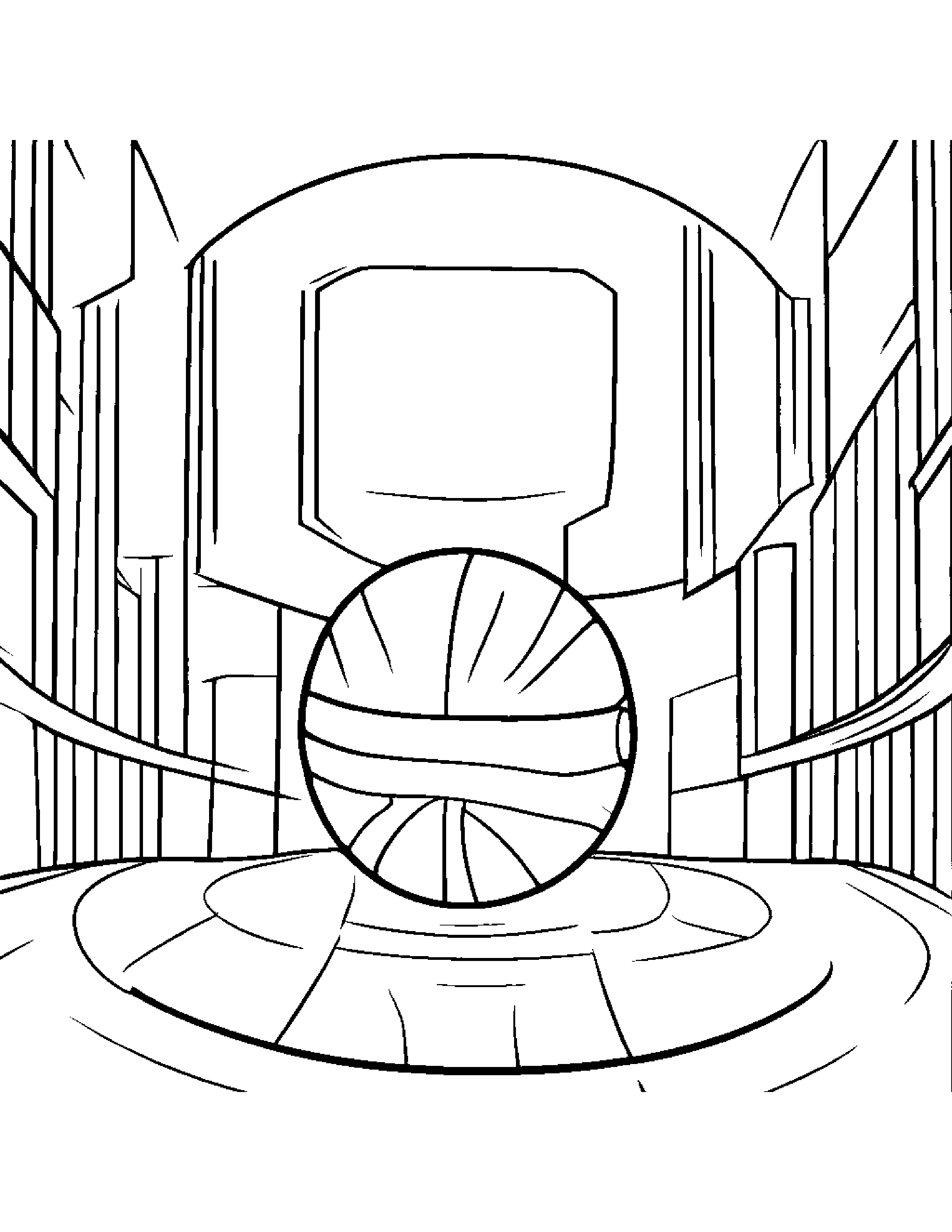 Kind Basketball #2 Coloring Page (Free Printable PDF)
