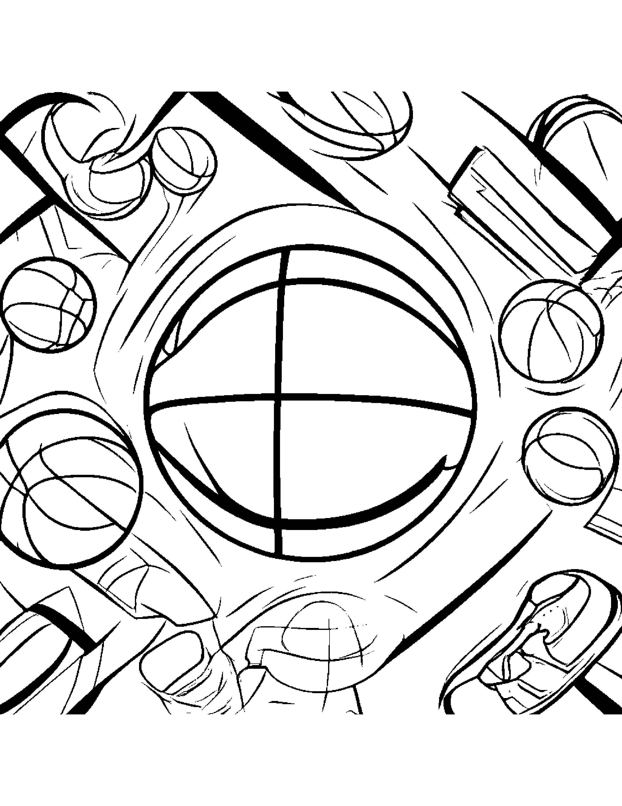 Kind Basketball #5 Coloring Page (Free Printable PDF)