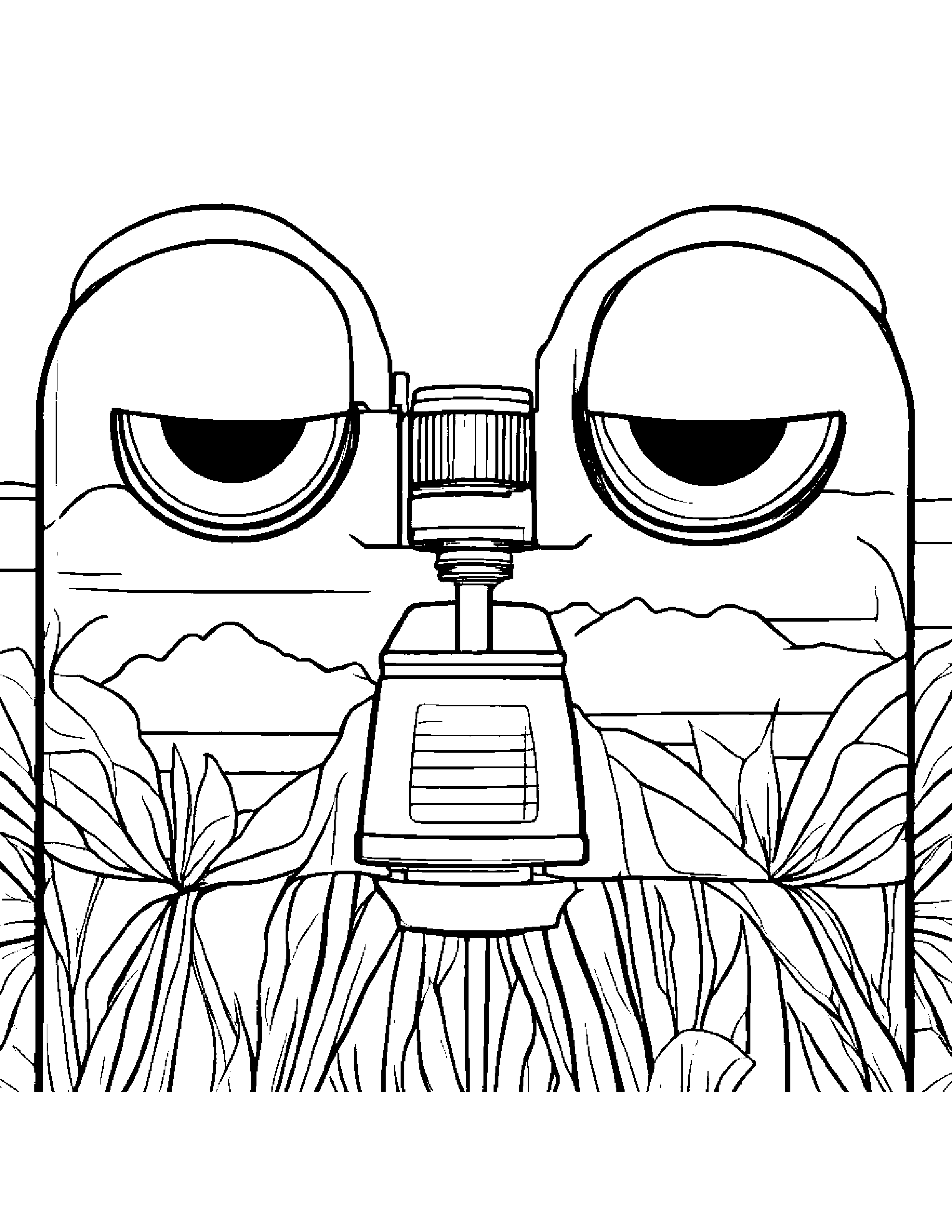 Kind Binoculars #3 Coloring Page (Free Printable PDF)