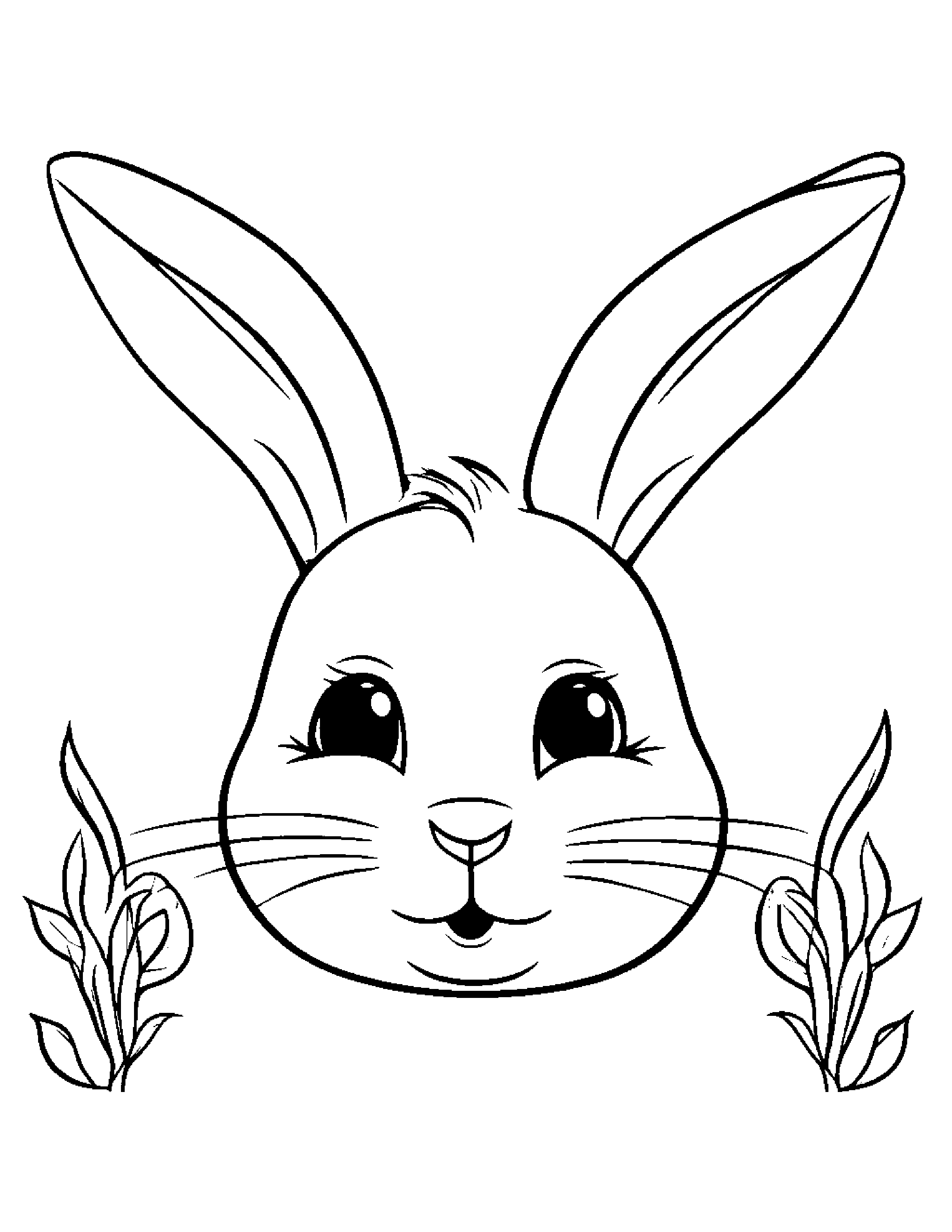 Kind Bunny Making Silly Faces #2 Coloring Page (Free Printable PDF)