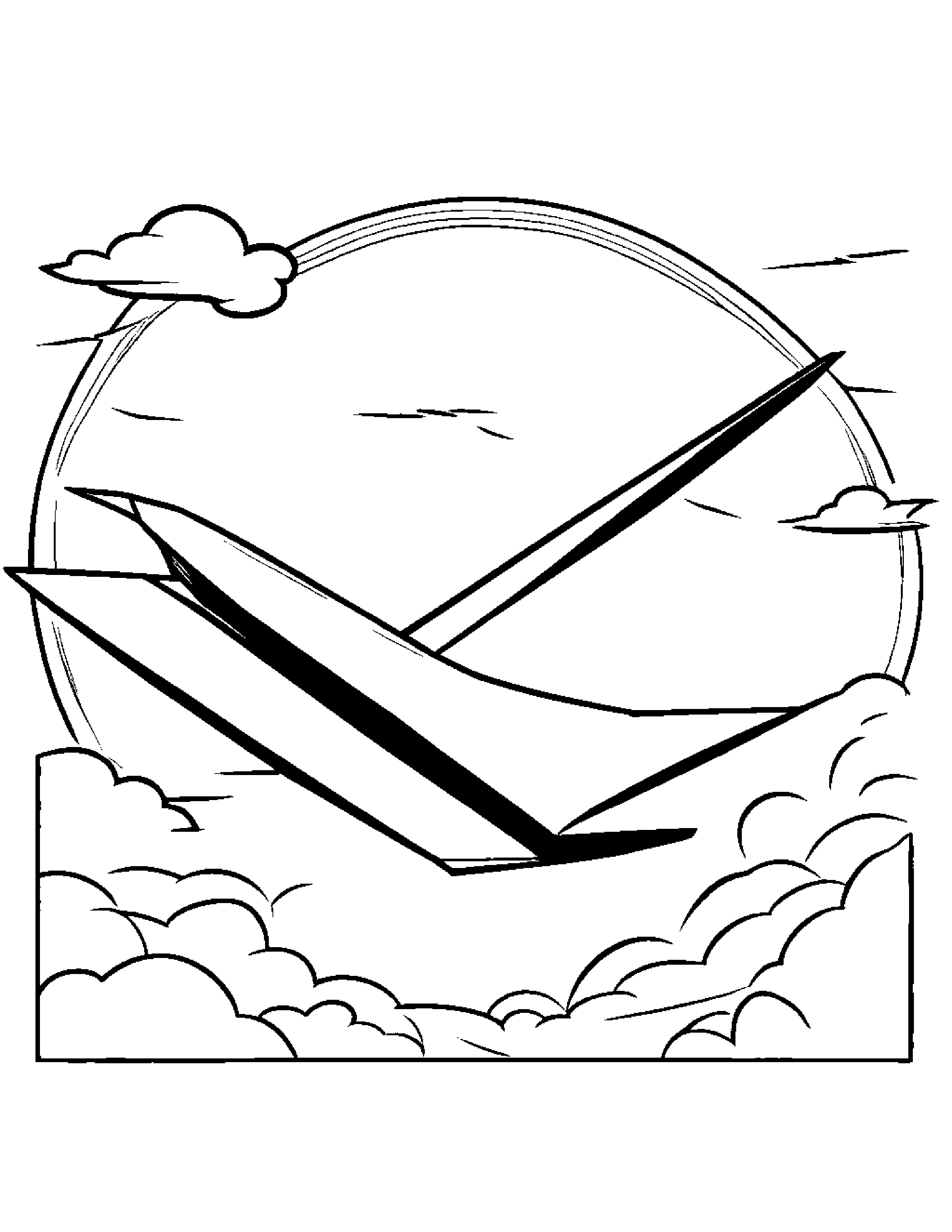 Kind Paper Airplane #4 Coloring Page (Free Printable PDF)