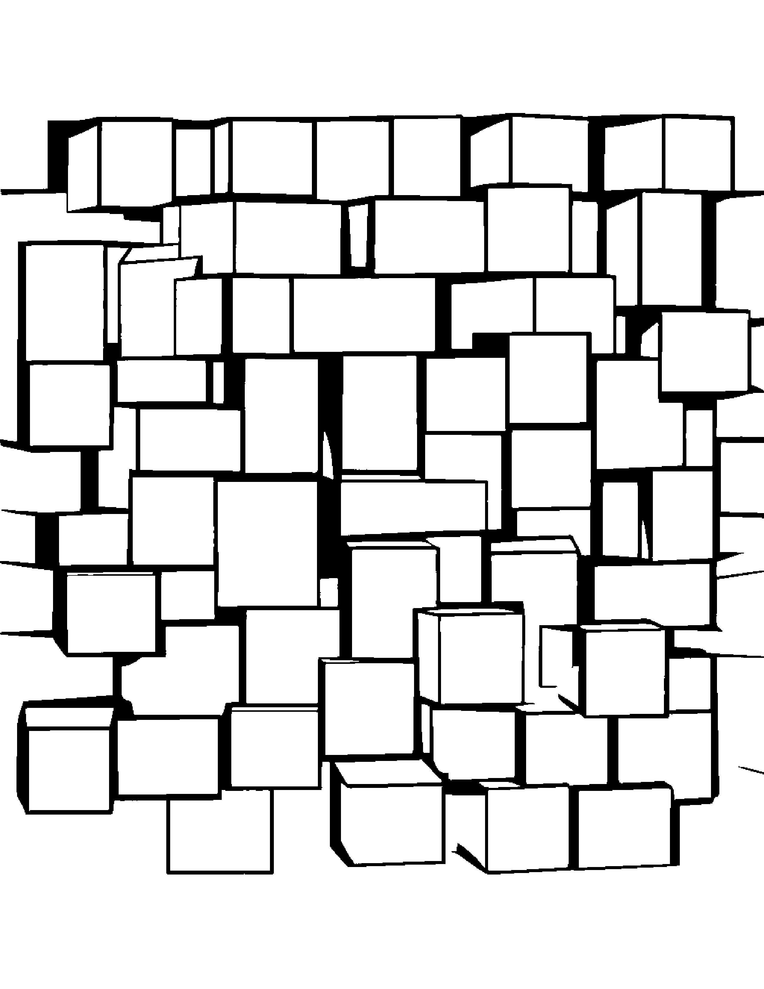Kind Stack Of Blocks #2 Coloring Page (Free Printable PDF)