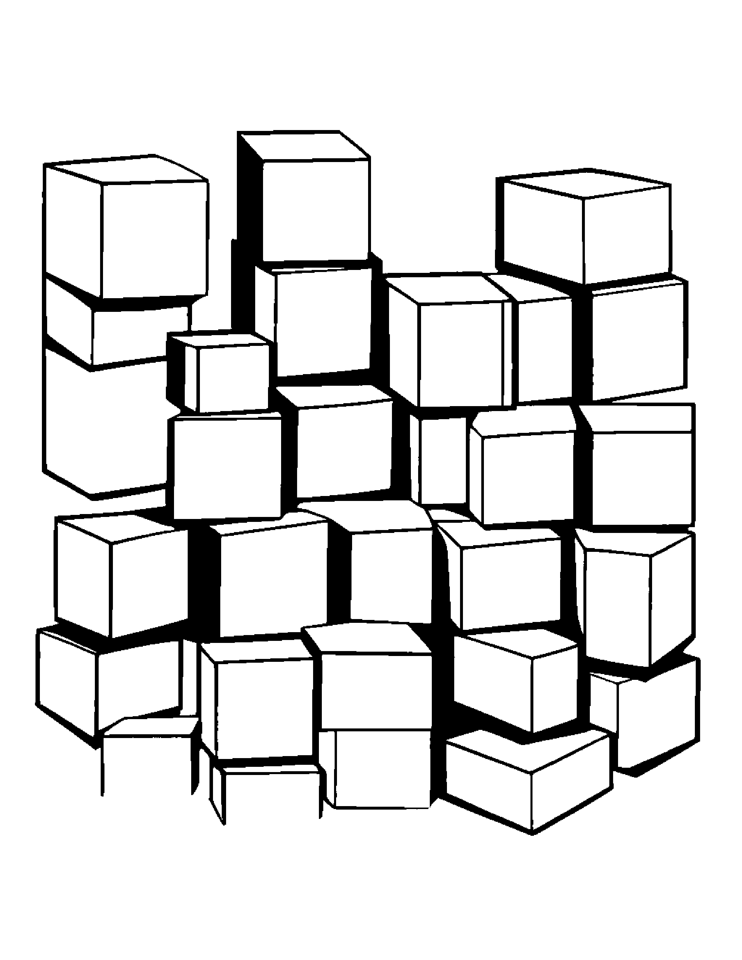 Kind Stack Of Blocks Coloring Page (Free Printable PDF)