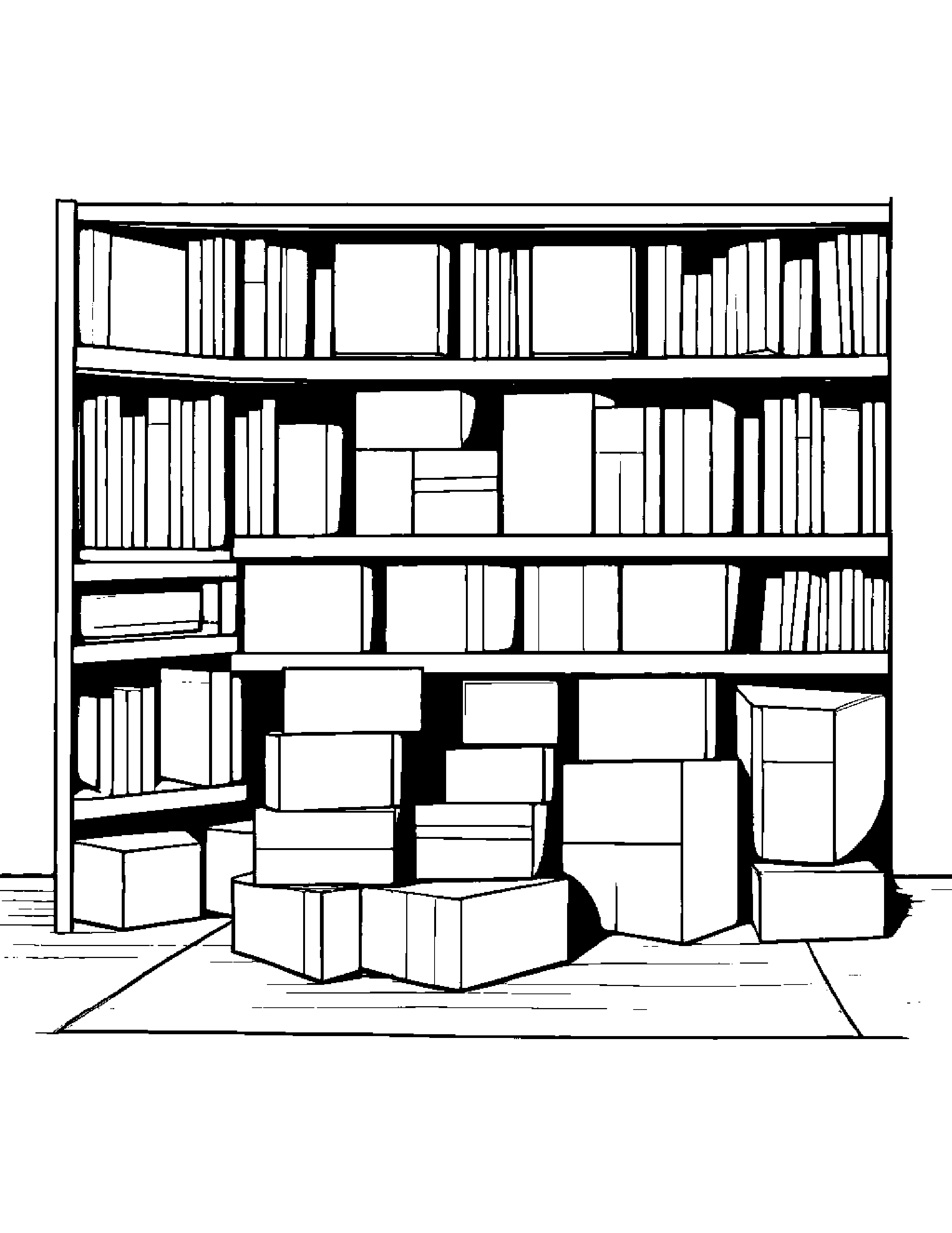 Playful Stack Of Blocks By A Reading Nook Coloring Page (Free Printable PDF)