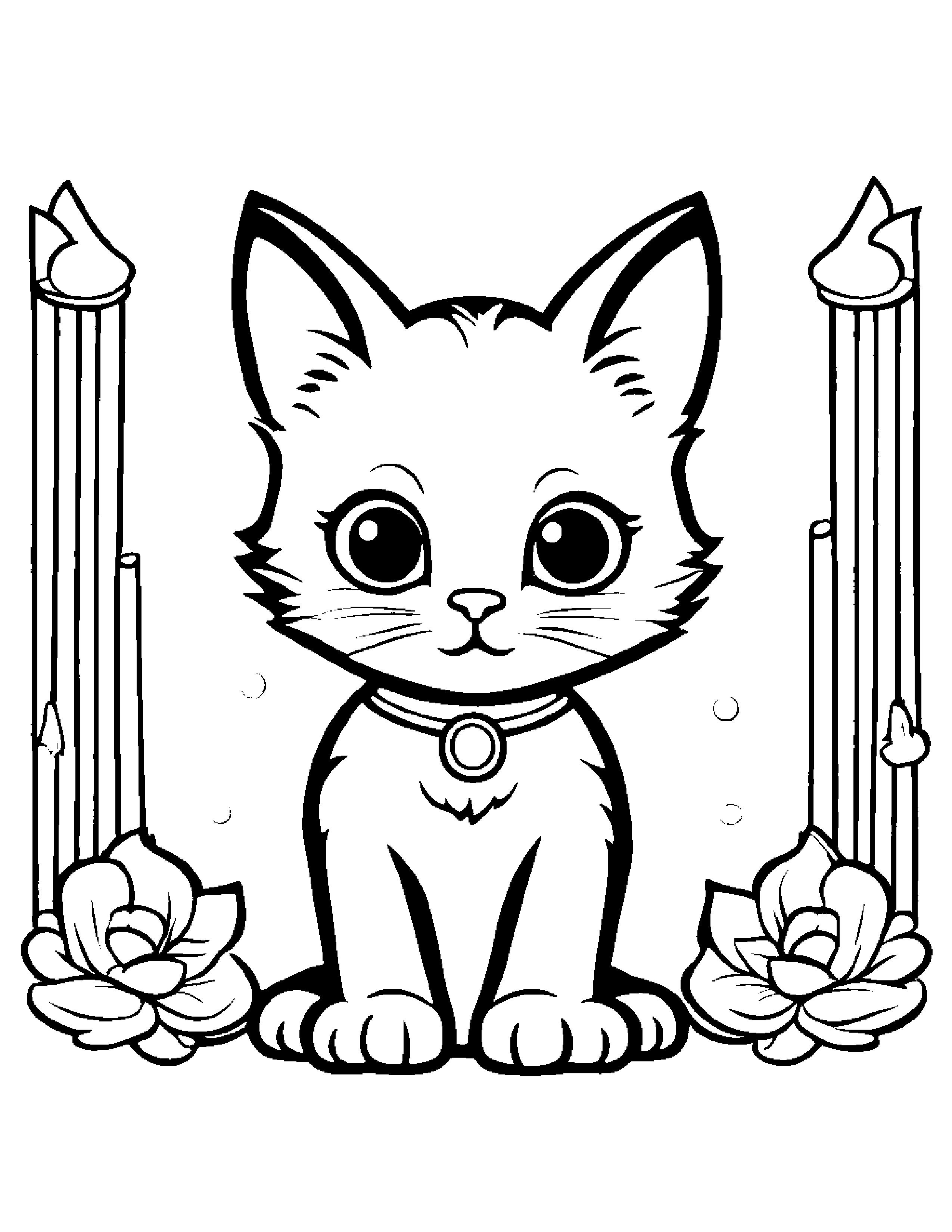 Zippy Kitty Coloring Page (Free Printable PDF)