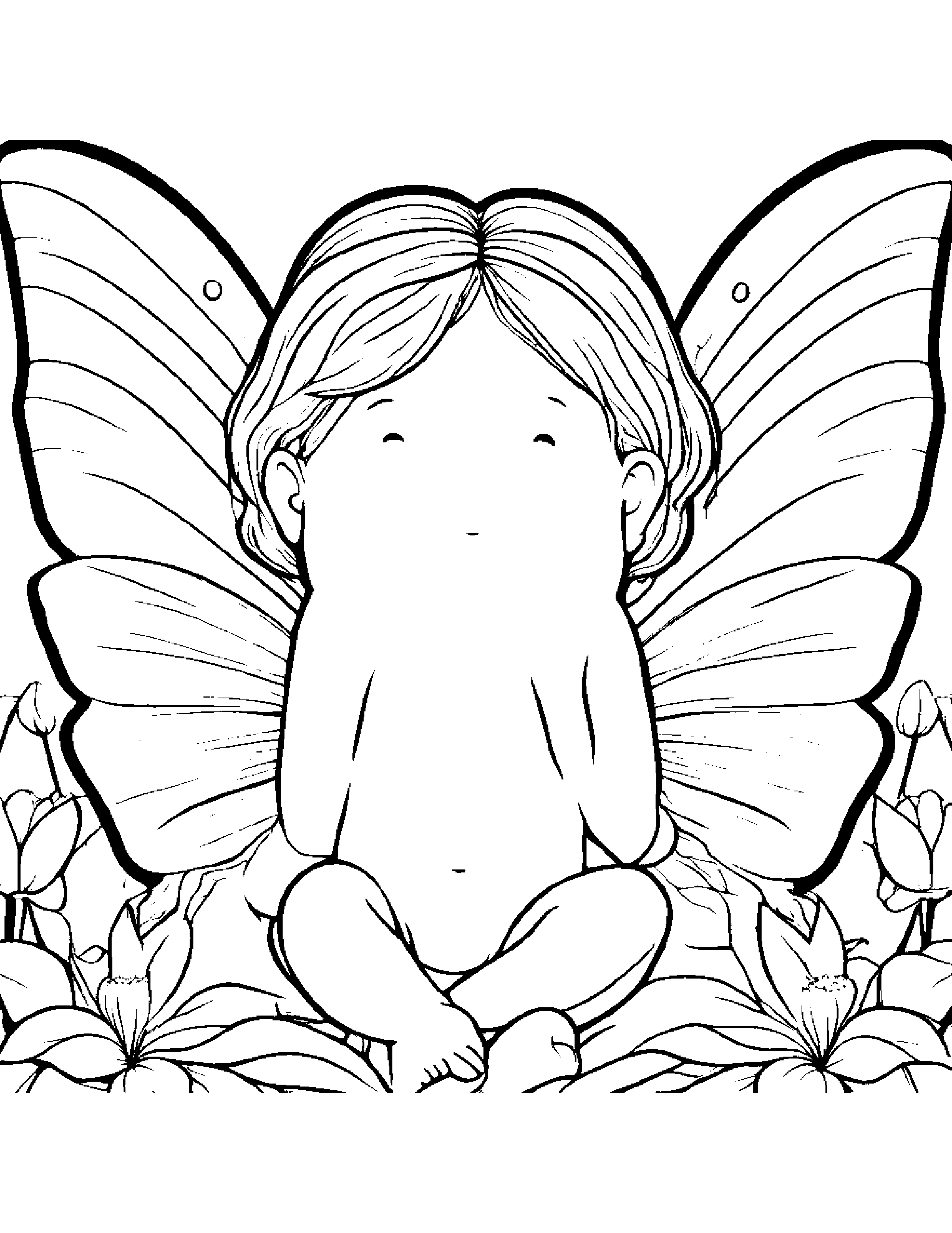 Baby Tiny Fairy Coloring Page (Free Printable PDF)