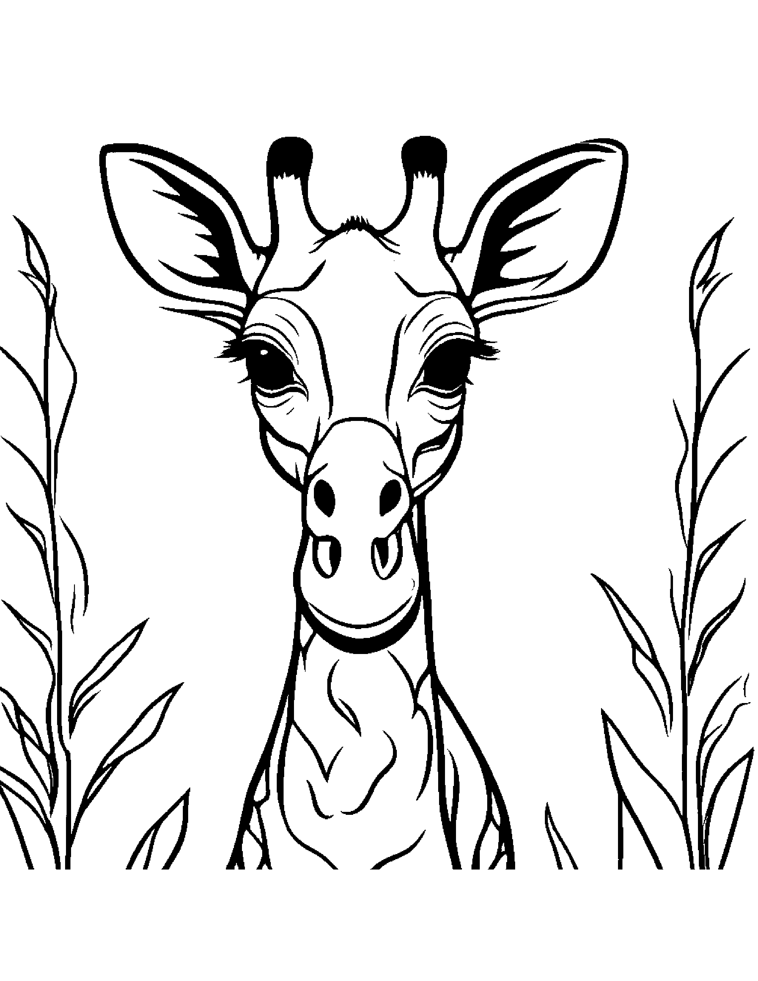Baby Giraffe #2 Coloring Page (Free Printable PDF)